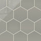 8" Hexagon Natural Press Ceramic Tile in Puget Sound Gloss