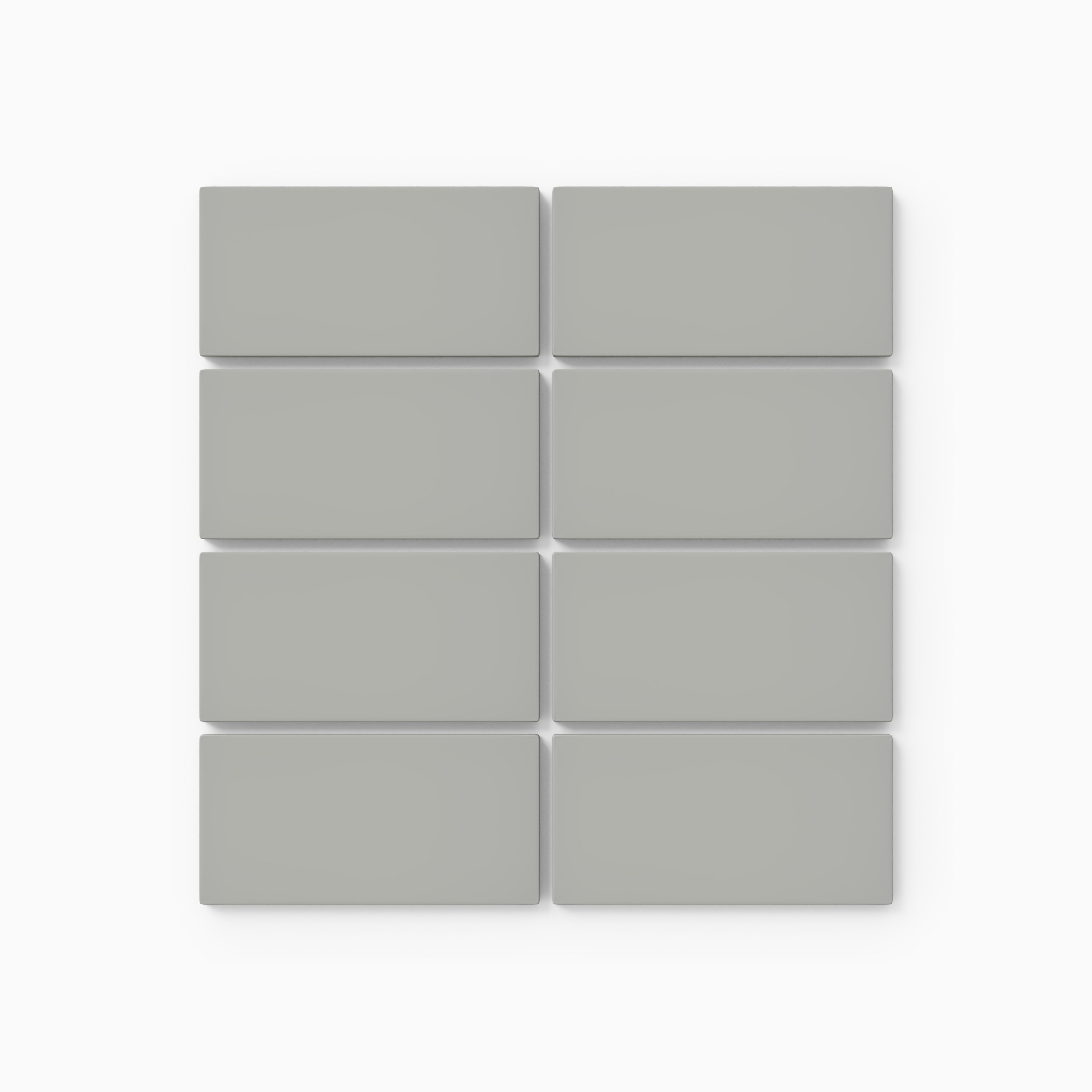 2x4 Straight Set Sheeted Natural Press Ceramic Mosaic Tile in Puget Sound Matte
