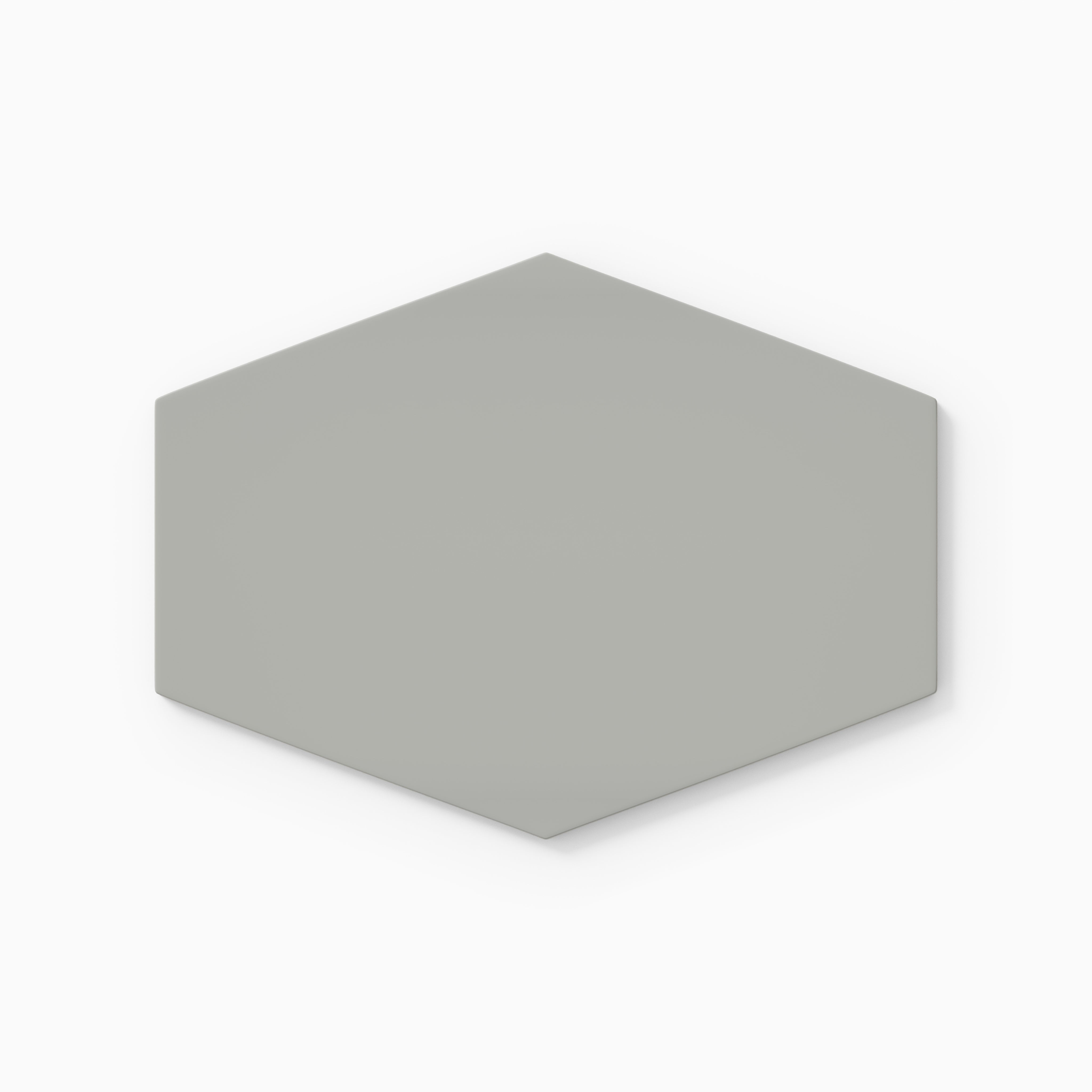 Elongated Hexagon Natural Press Ceramic Tile in Puget Sound Matte