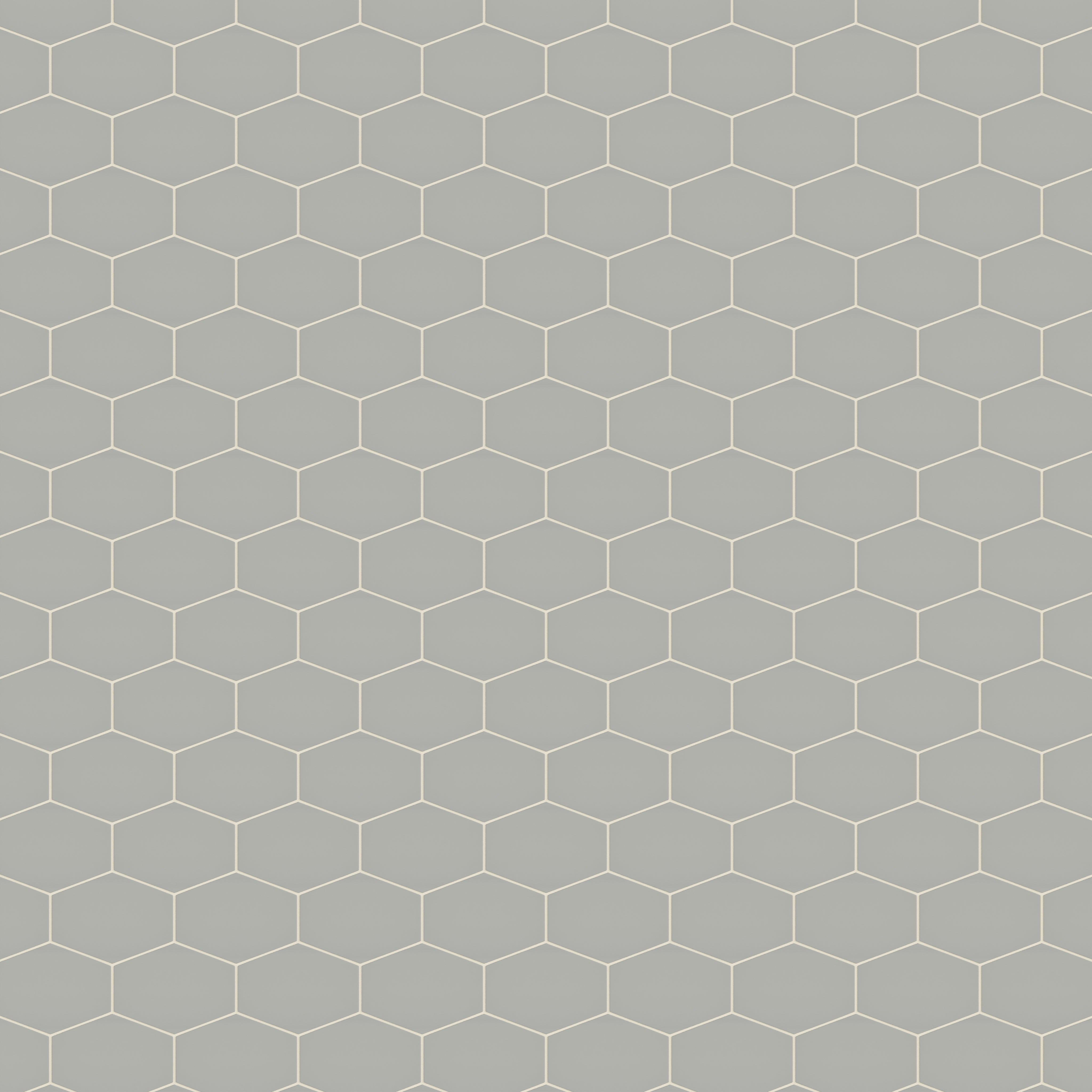 Elongated Hexagon Natural Press Ceramic Tile in Puget Sound Matte