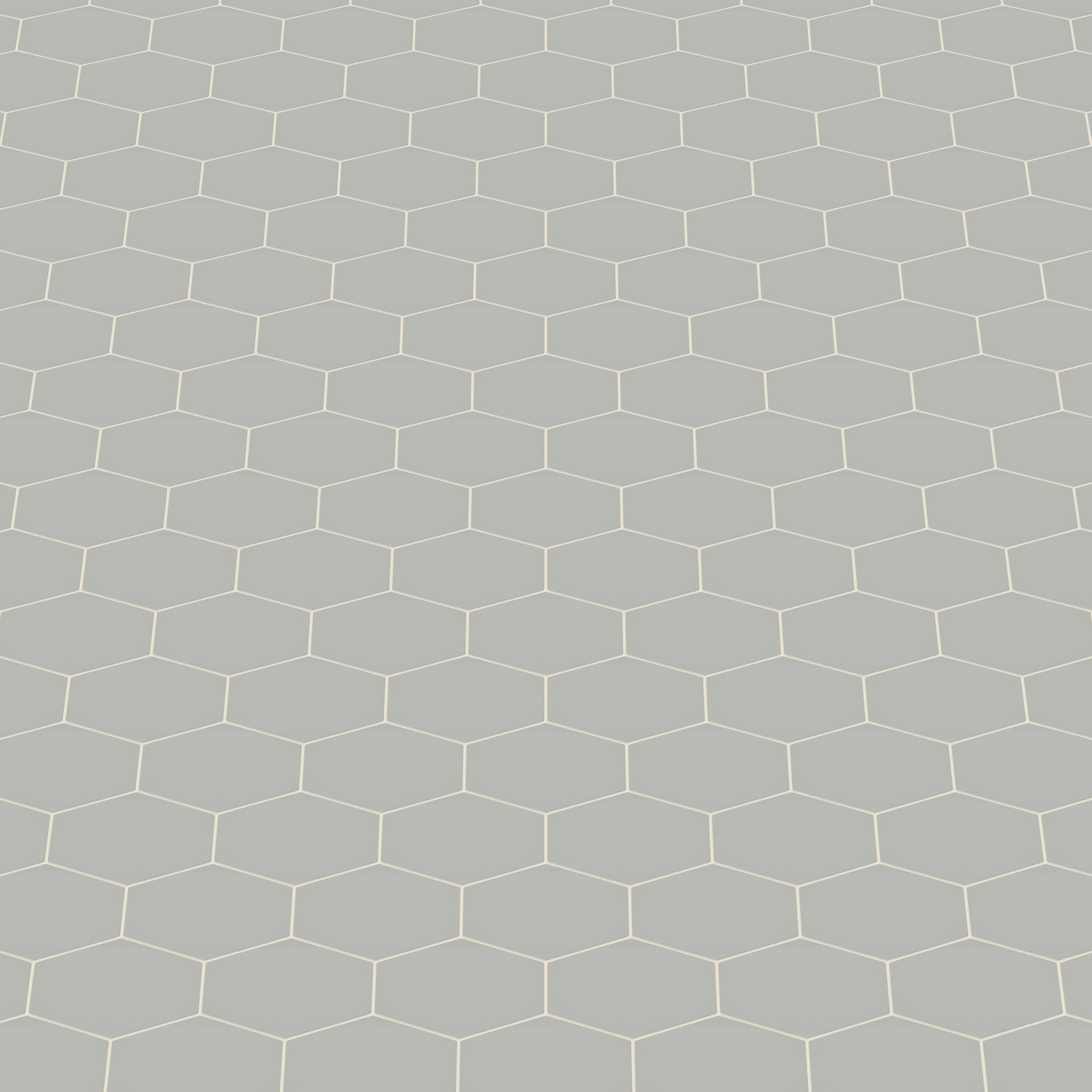 Elongated Hexagon Natural Press Ceramic Tile in Puget Sound Matte