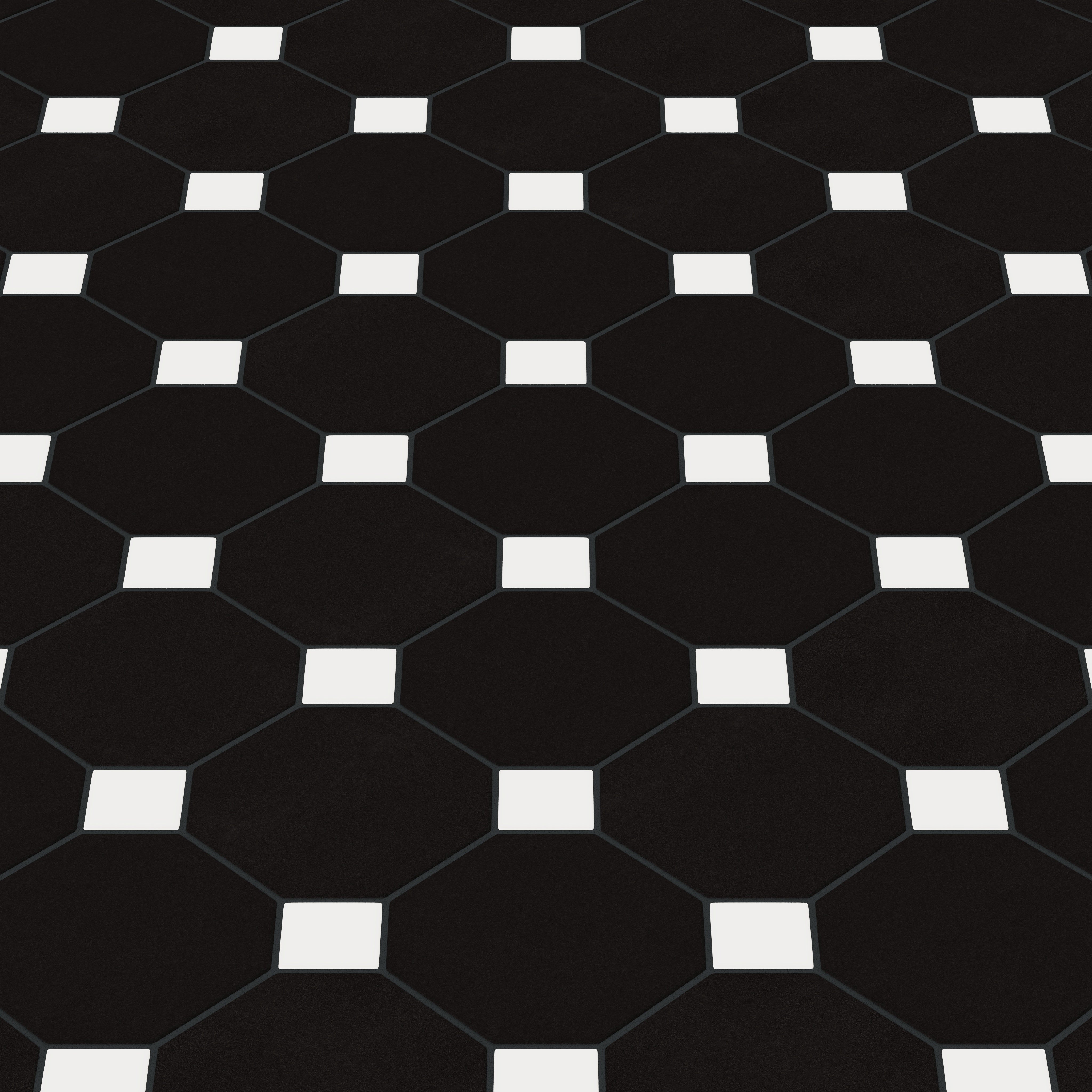 Gramercy Original Ceramic Tile in Raven Matte & Calcite Matte