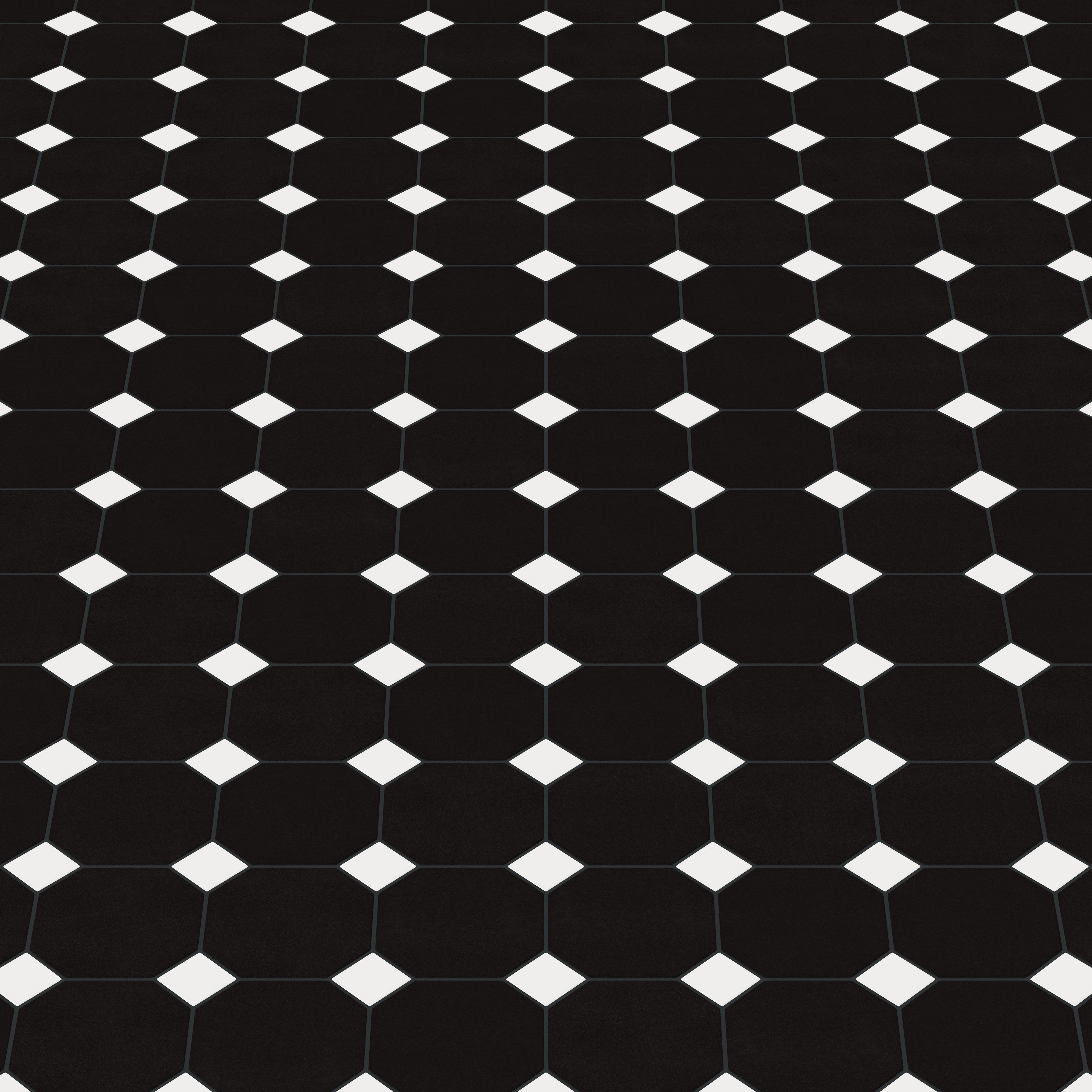 Gramercy Original Ceramic Tile in Raven Matte & Calcite Matte