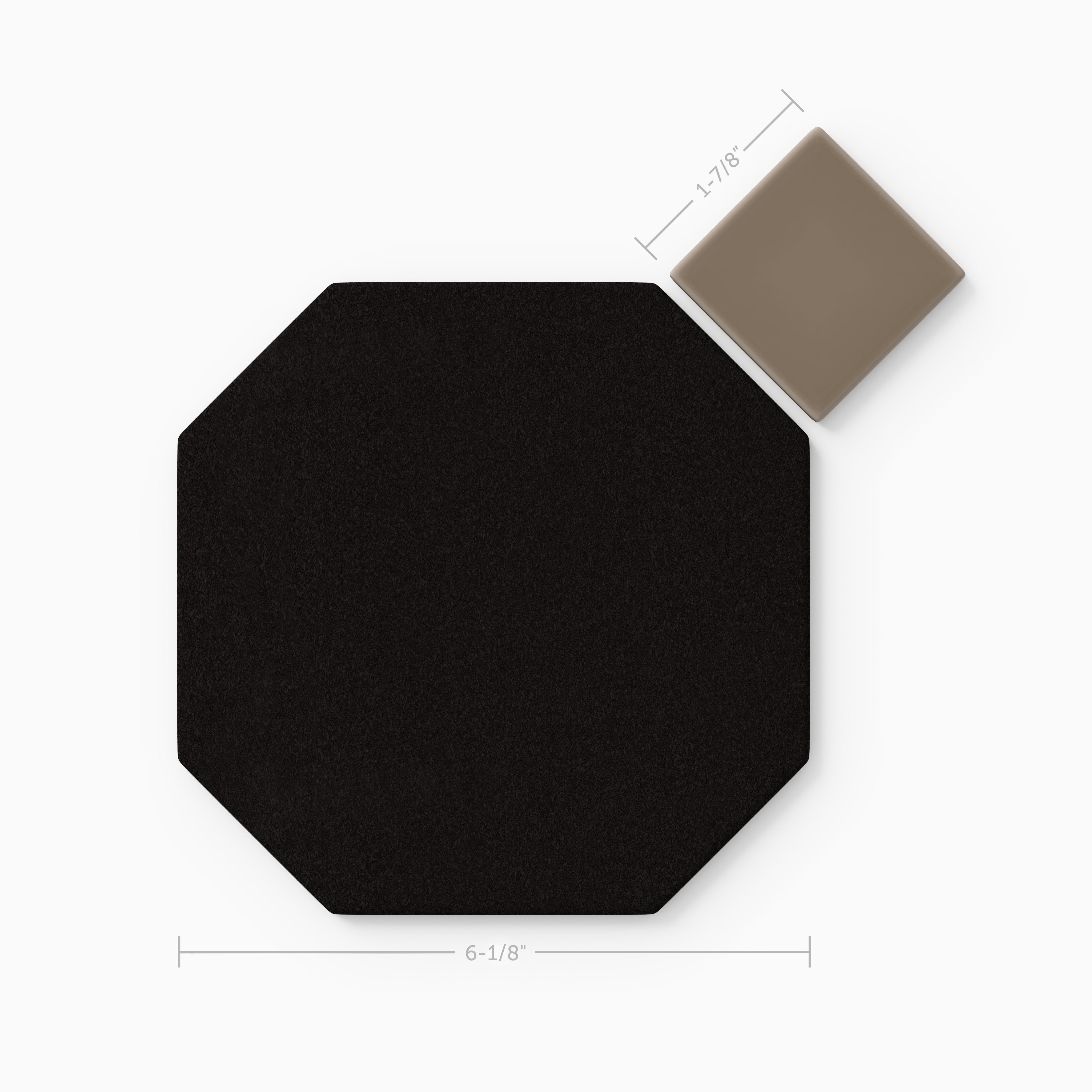 Gramercy Original Ceramic Tile in Raven Matte & Cardamom Matte