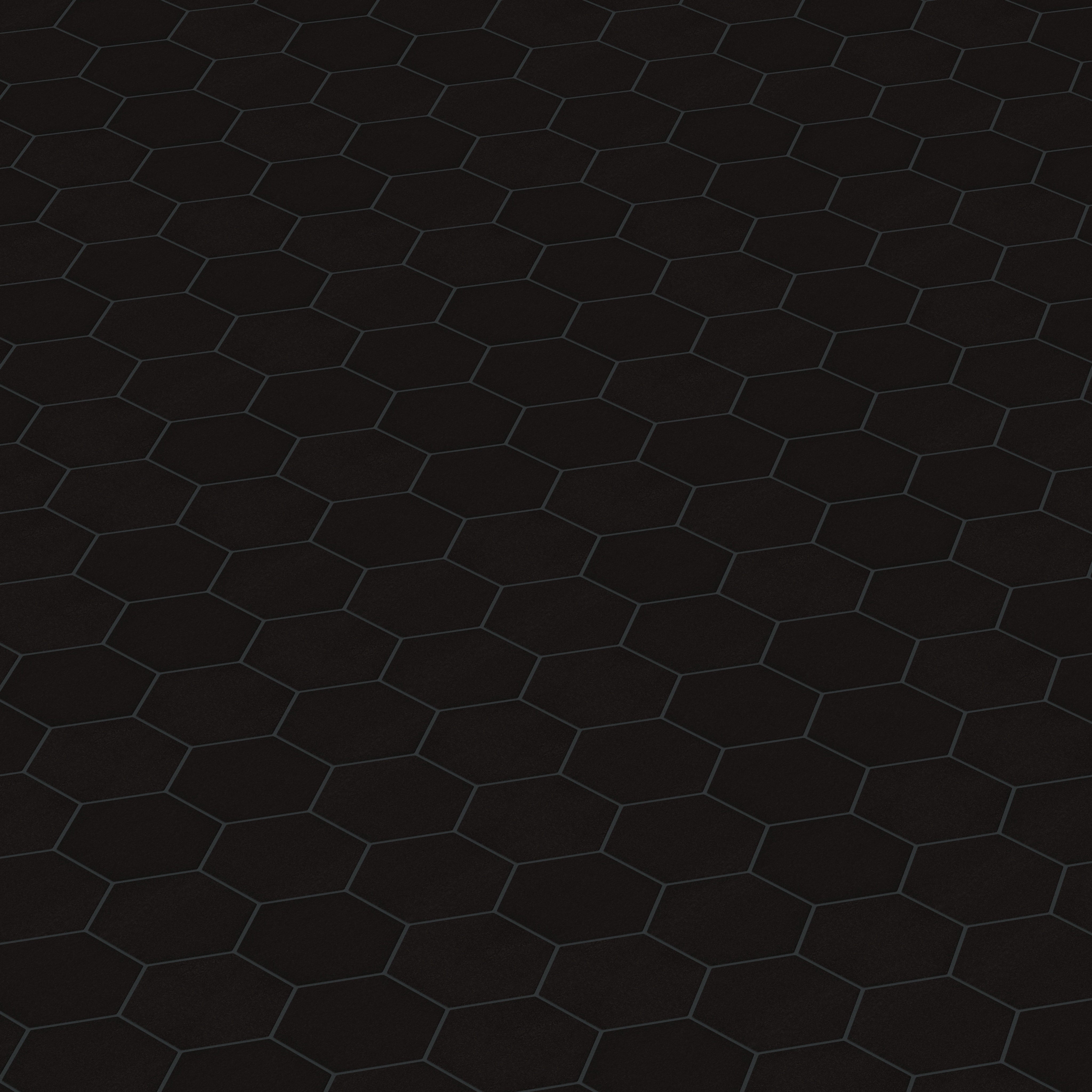 6" Hexagon Original Ceramic Tile in Raven Matte