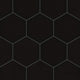 8" Hexagon Original Ceramic Tile in Raven Matte