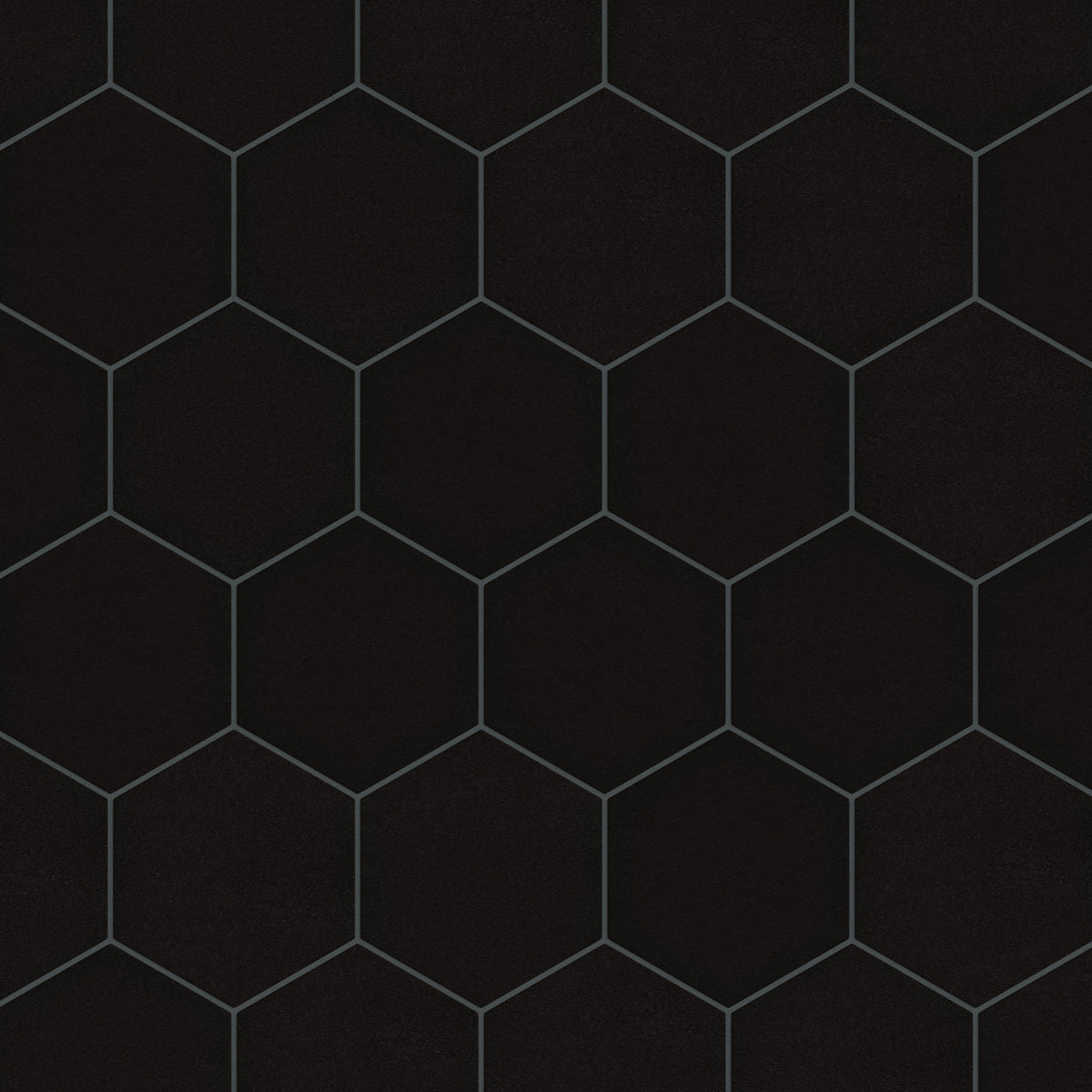 8" Hexagon Original Ceramic Tile in Raven Matte