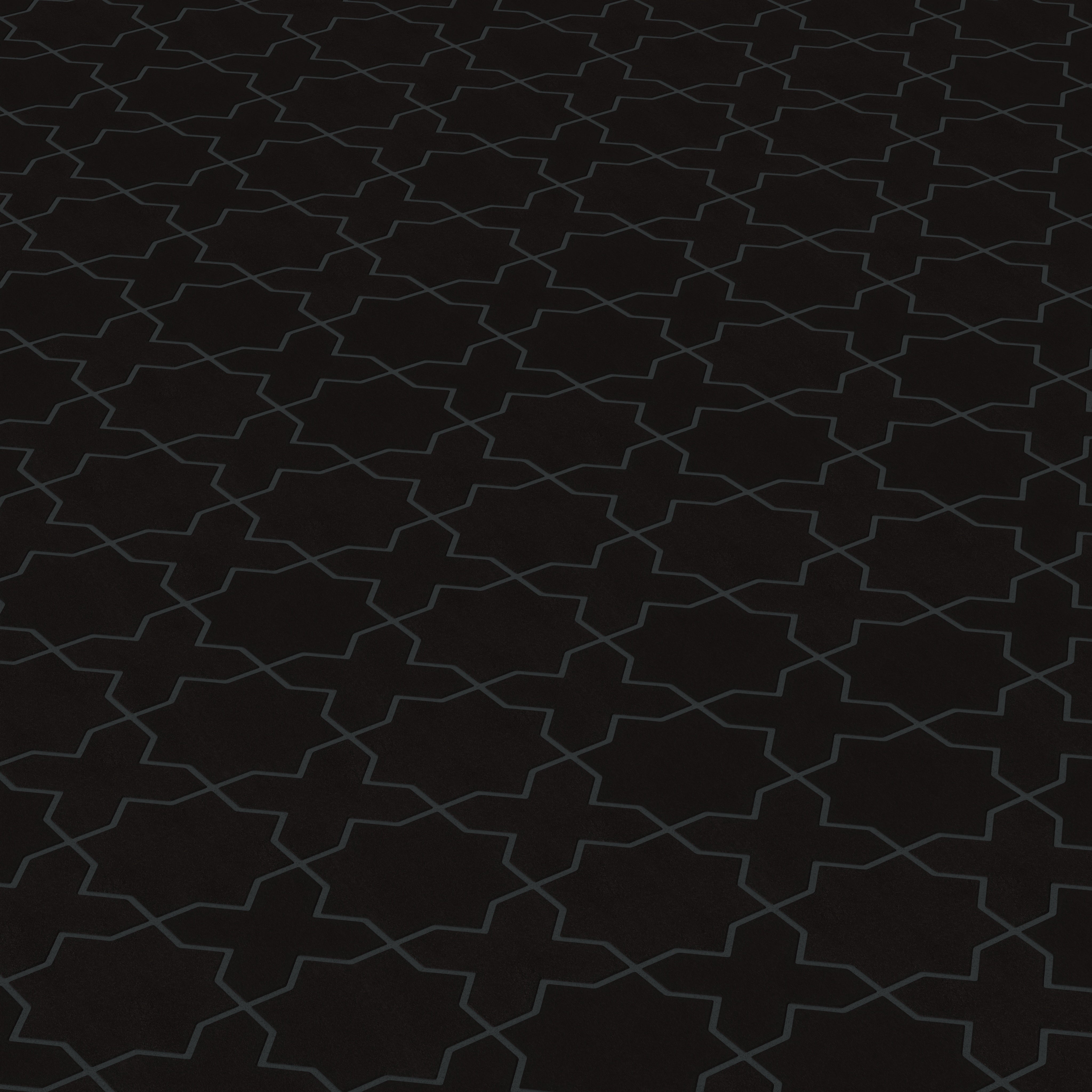 Mini Star & Cross Original Ceramic Tile in Raven Matte