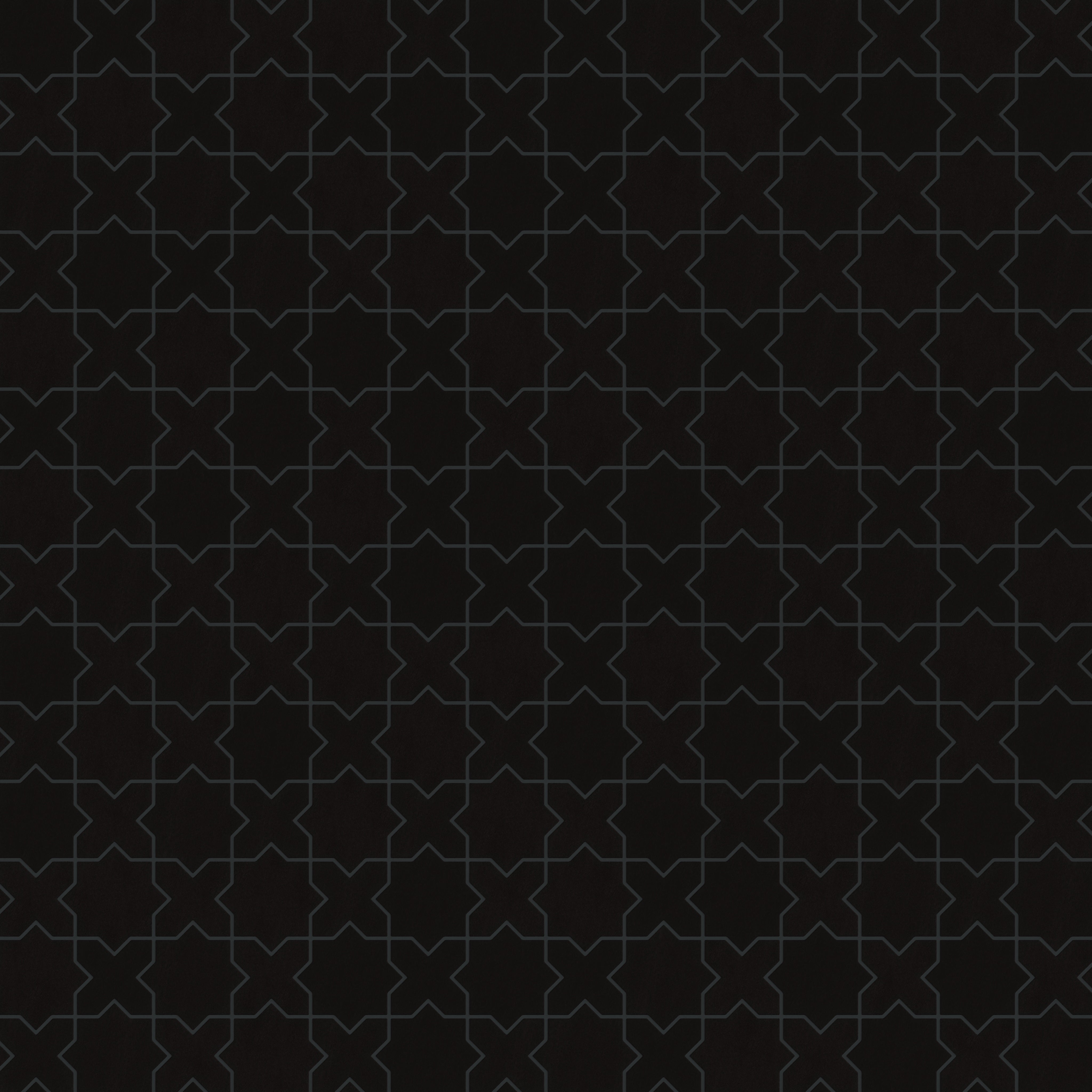 Mini Star & Cross Original Ceramic Tile in Raven Matte