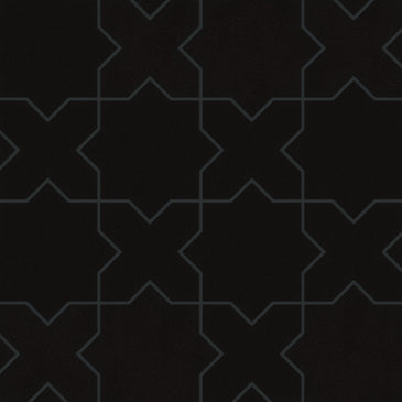Star & Cross Original Ceramic Tile in Raven Matte