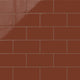 4x8 Natural Press Ceramic Tile in Red Iron Oxide Gloss