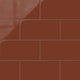 6x12 Natural Press Ceramic Tile in Red Iron Oxide Gloss