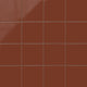 6x6 Natural Press Ceramic Tile in Red Iron Oxide Gloss