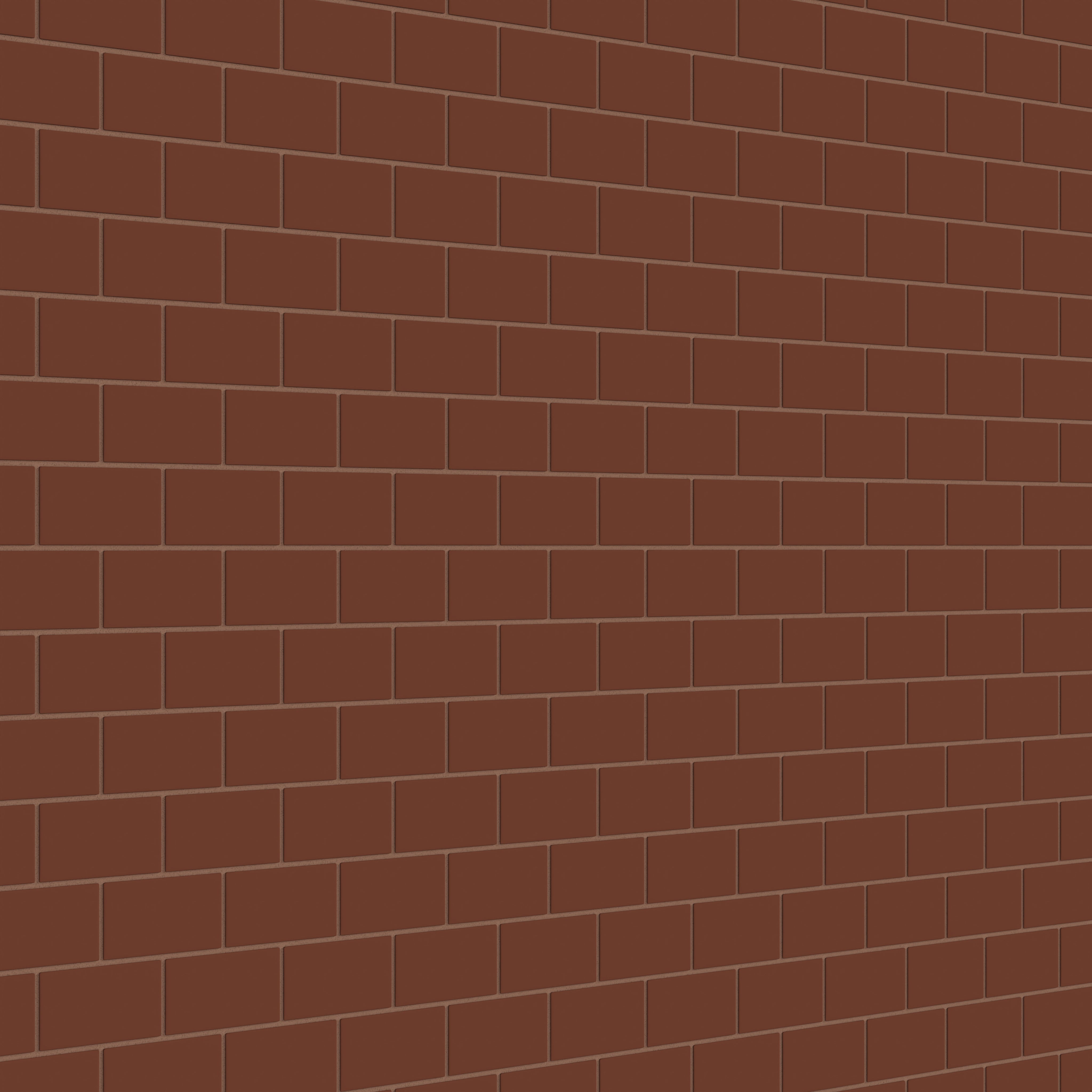 2x4 Half Offset Sheeted Natural Press Ceramic Mosaic Tile in Red Iron Oxide Matte