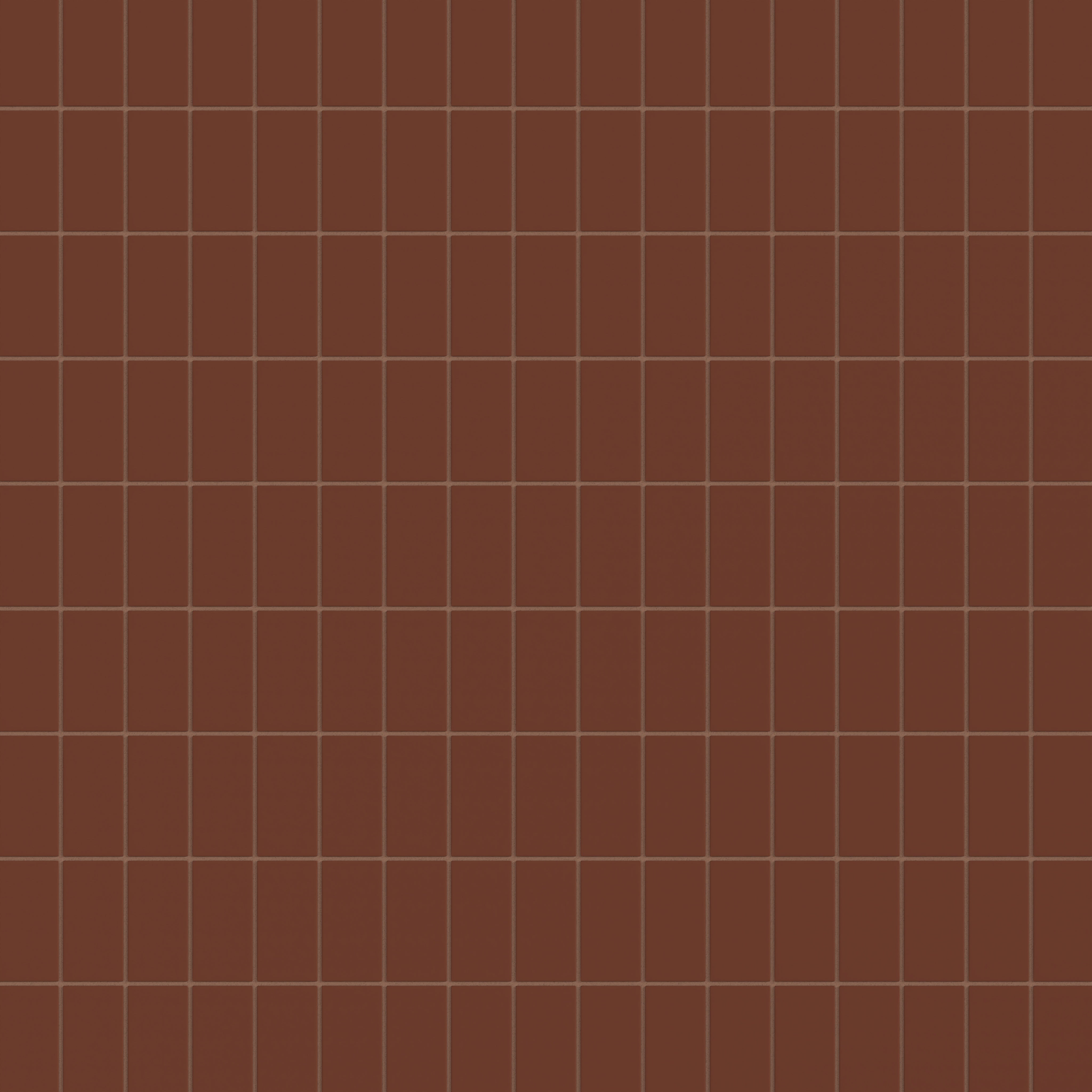 2x4 Straight Set Sheeted Natural Press Ceramic Mosaic Tile in Red Iron Oxide Matte