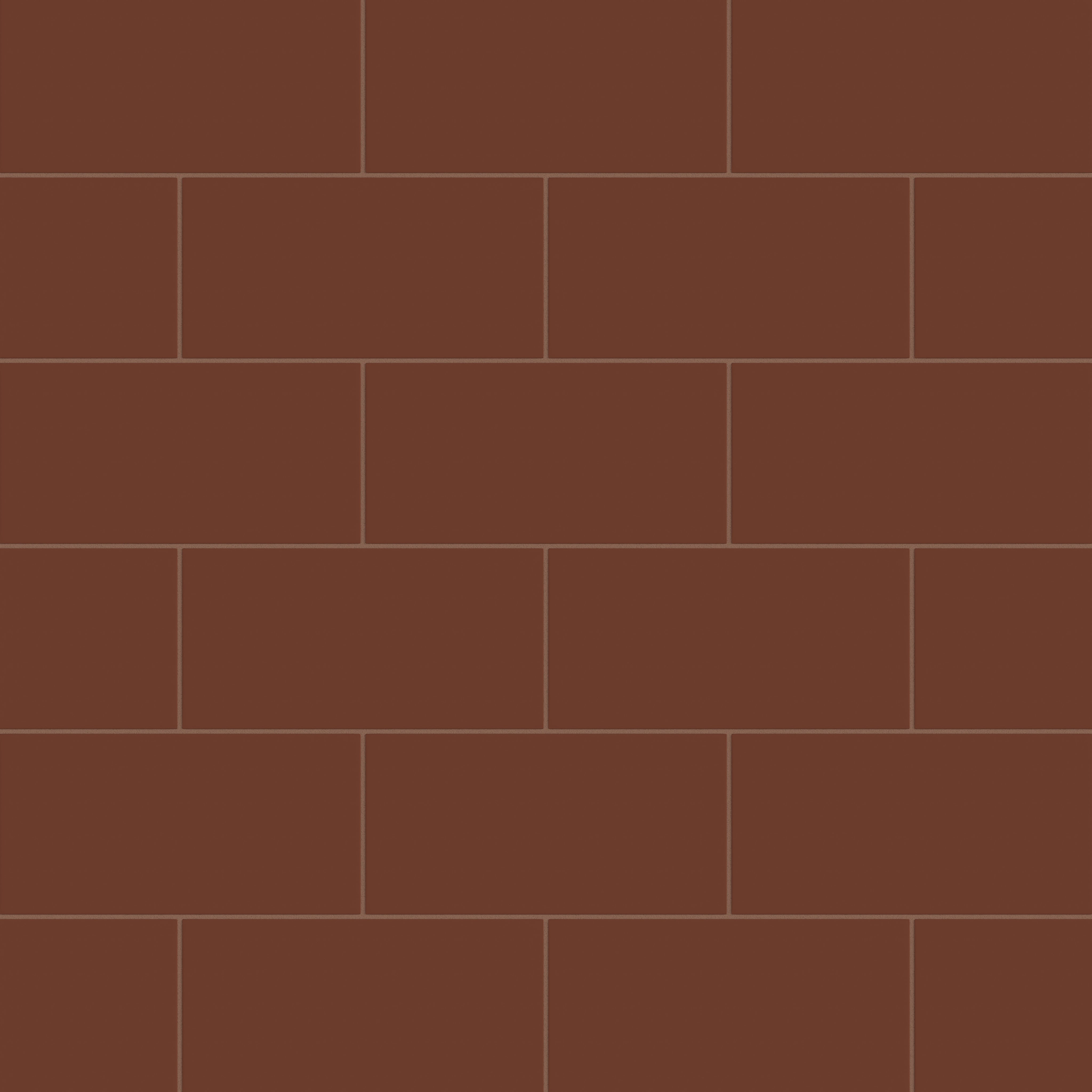 6x12 Natural Press Ceramic Tile in Red Iron Oxide Matte