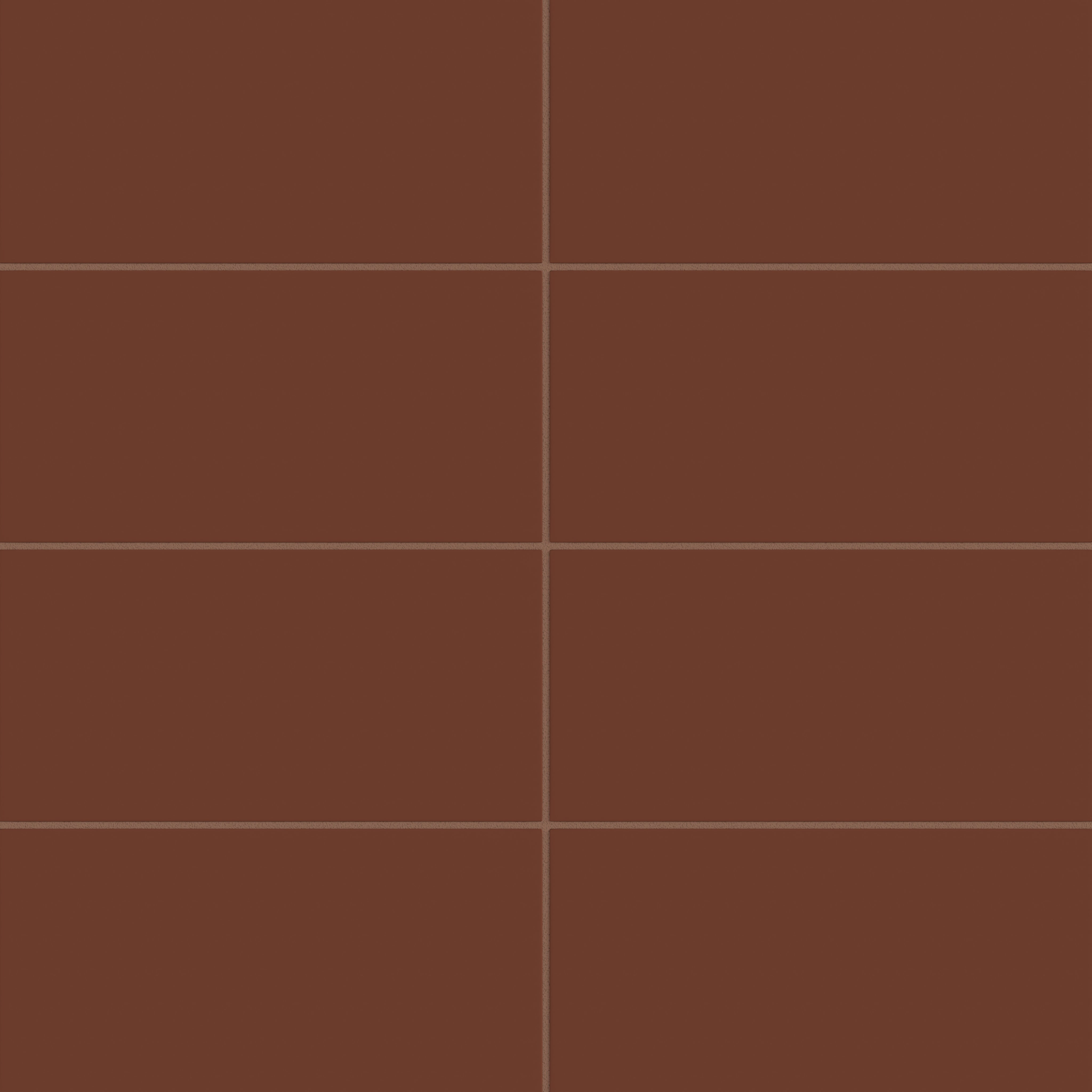 6x12 Natural Press Ceramic Tile in Red Iron Oxide Matte
