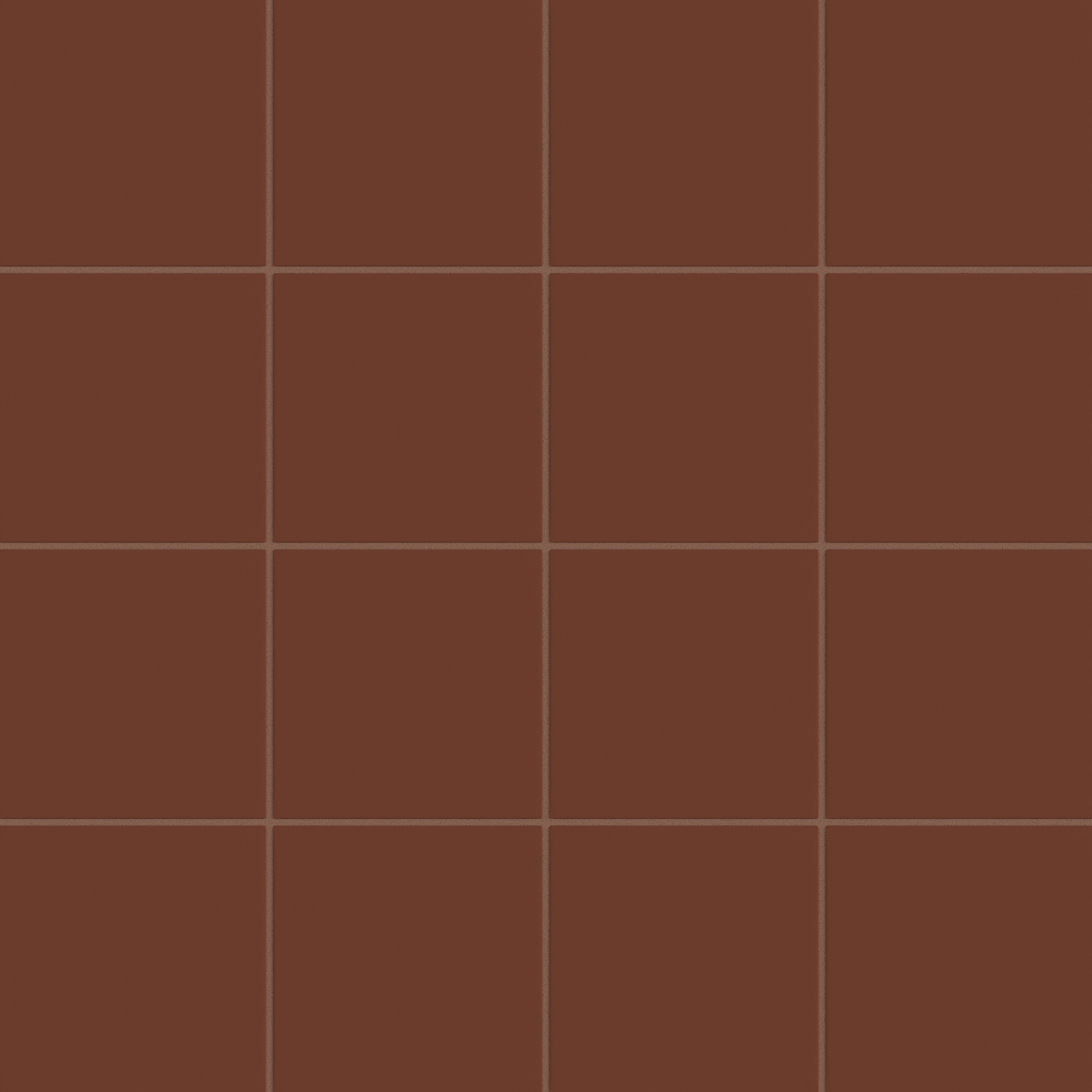 6x6 Natural Press Ceramic Tile in Red Iron Oxide Matte