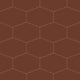 Elongated Hexagon Natural Press Ceramic Tile in Red Iron Oxide Matte