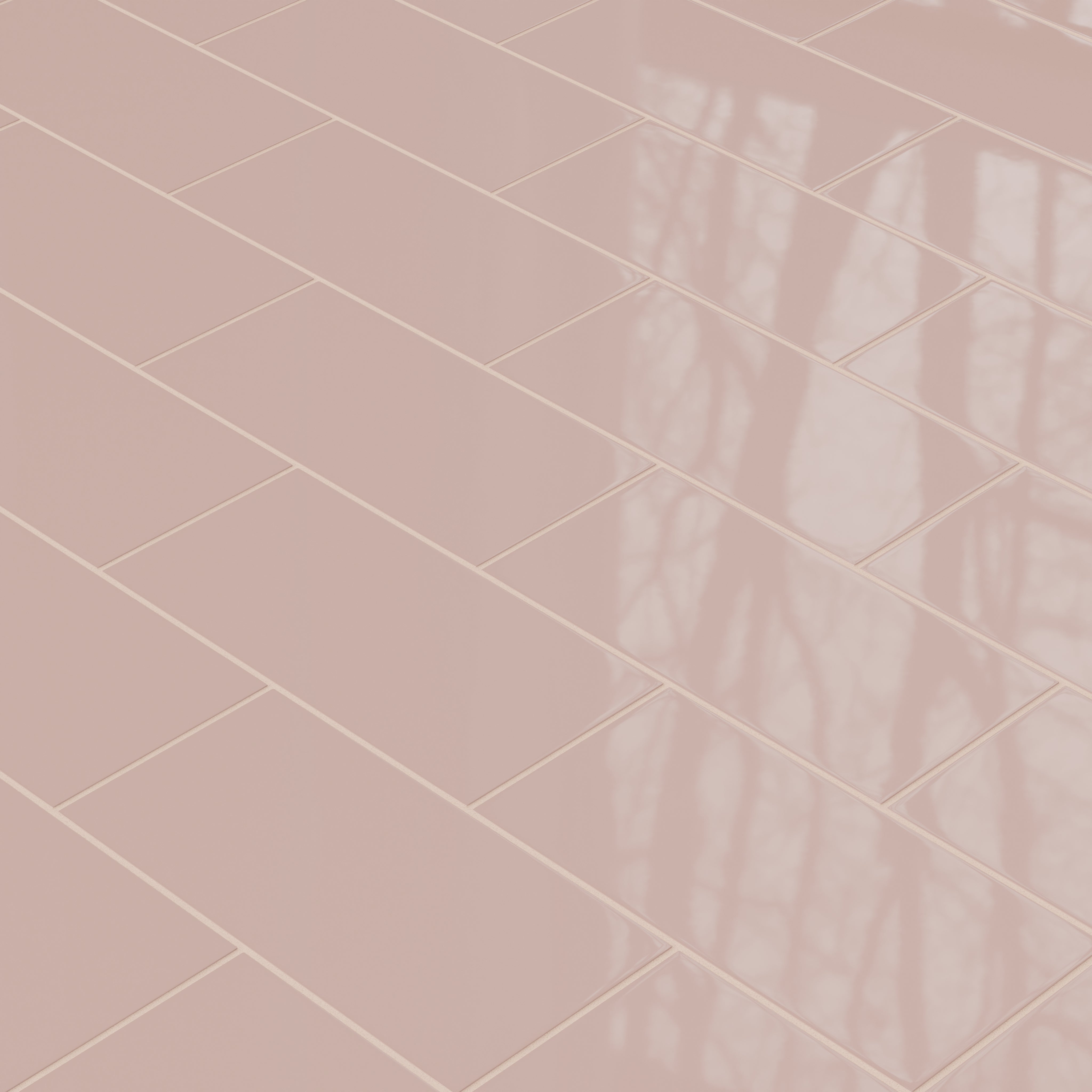 6x12 Natural Press Ceramic Tile in Red Jasper Gloss