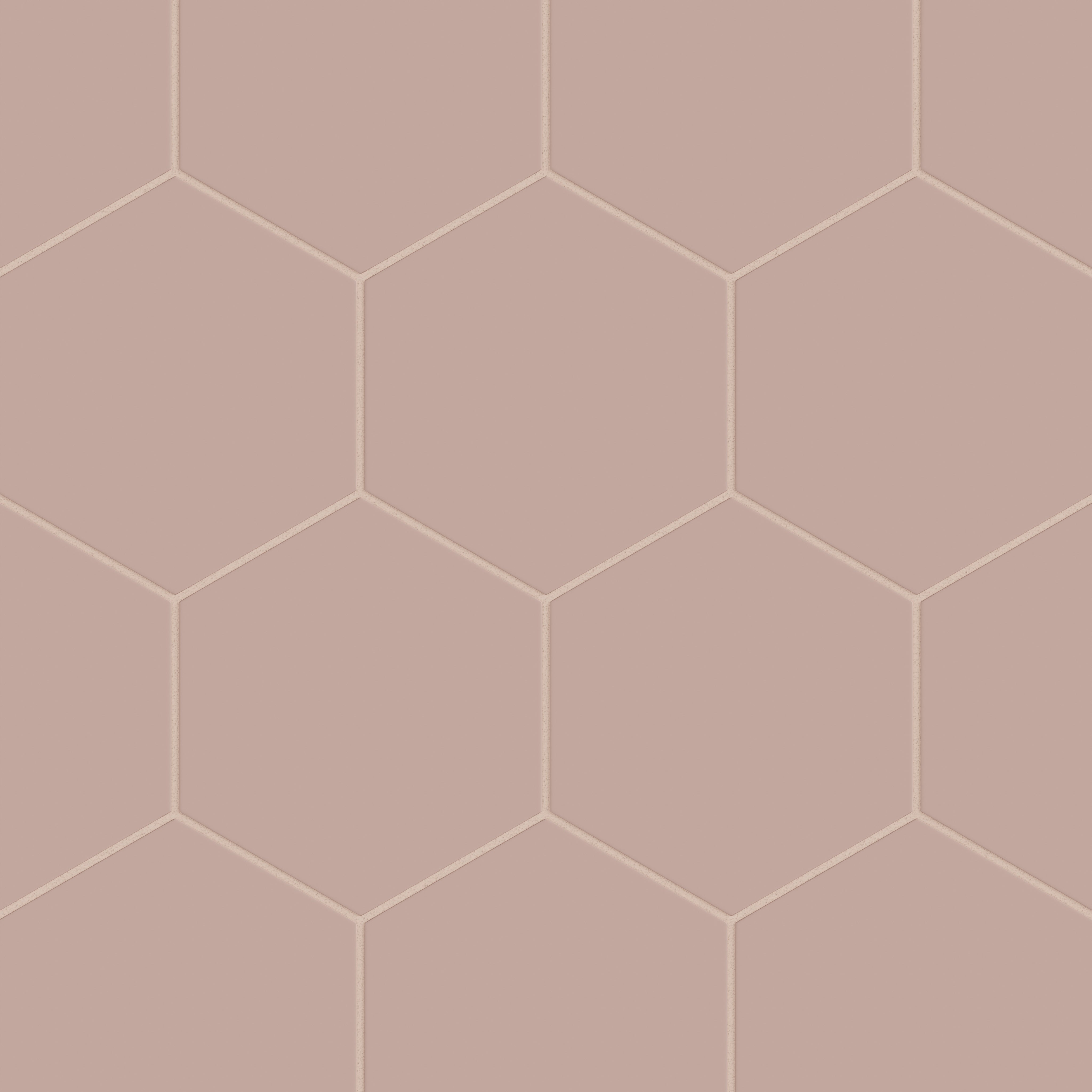8" Hexagon Natural Press Ceramic Tile in Red Jasper Matte