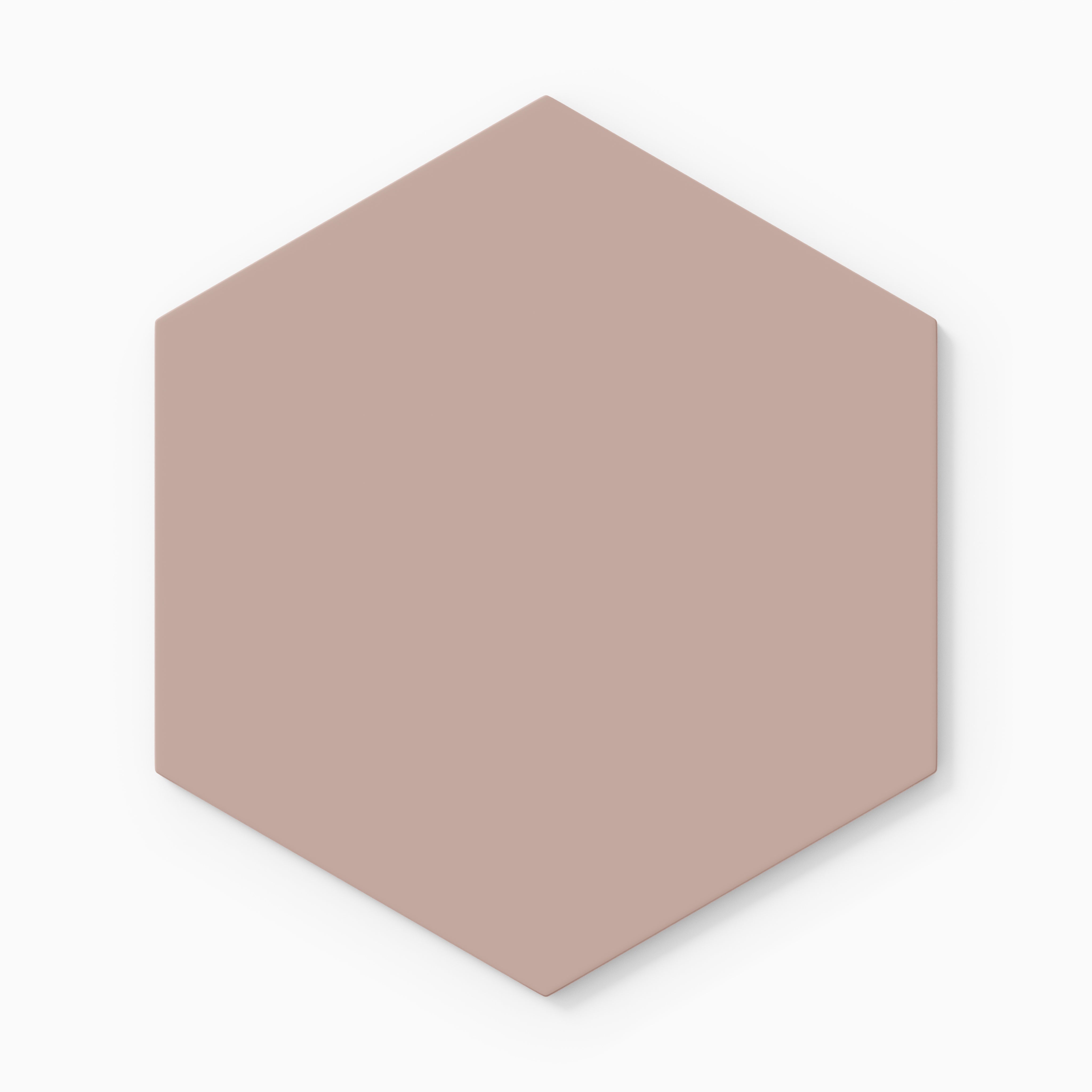 8" Hexagon Natural Press Ceramic Tile in Red Jasper Matte