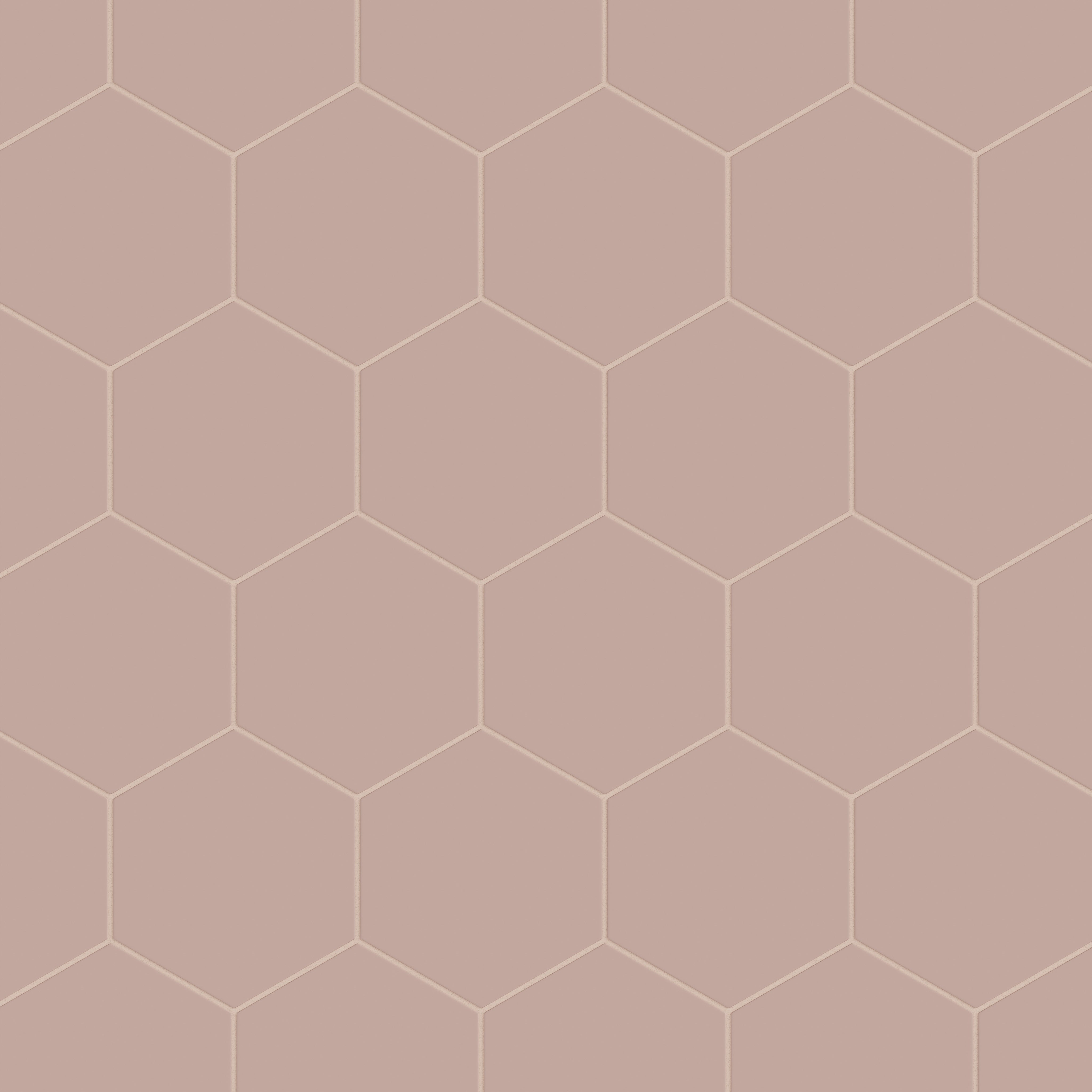 8" Hexagon Natural Press Ceramic Tile in Red Jasper Matte