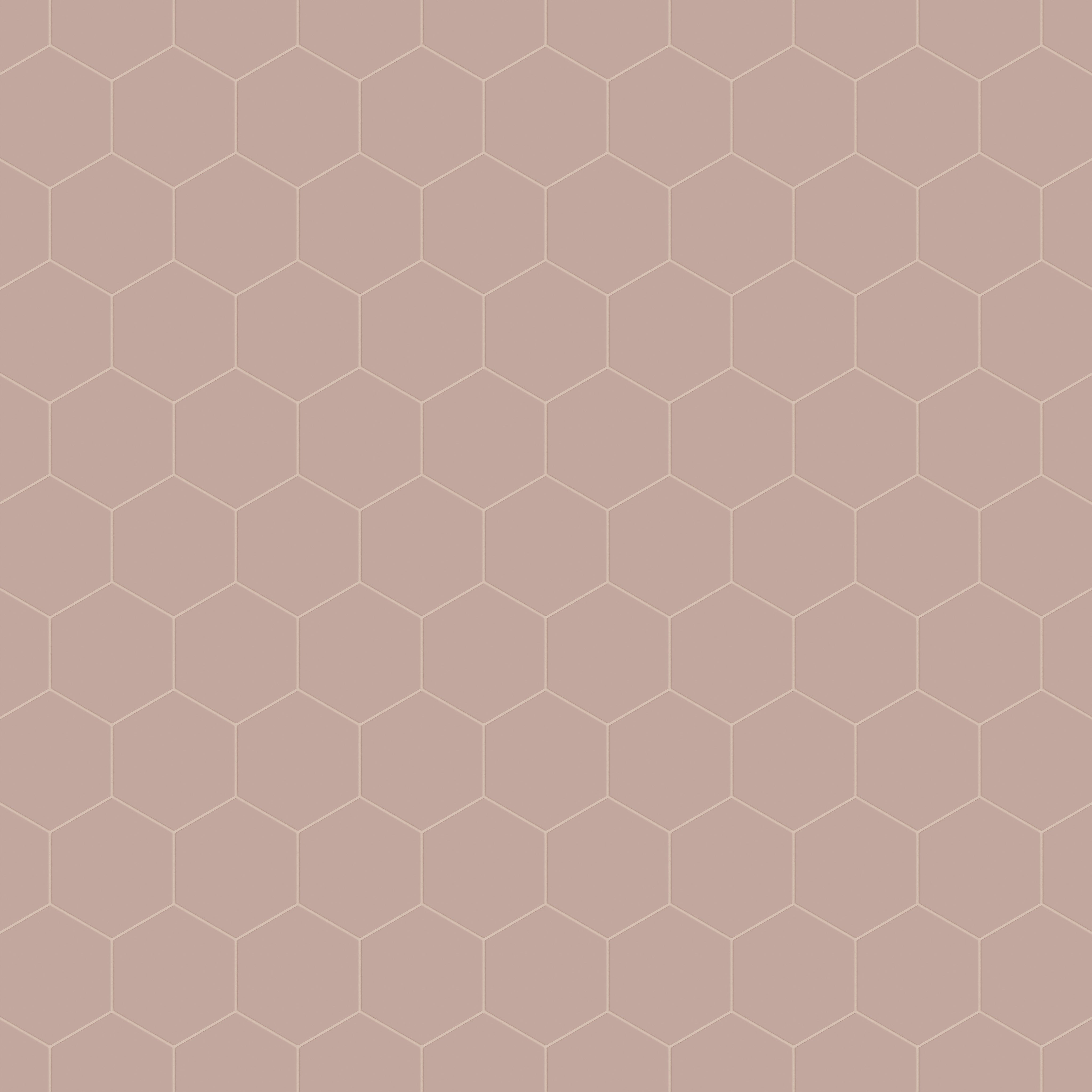 8" Hexagon Natural Press Ceramic Tile in Red Jasper Matte