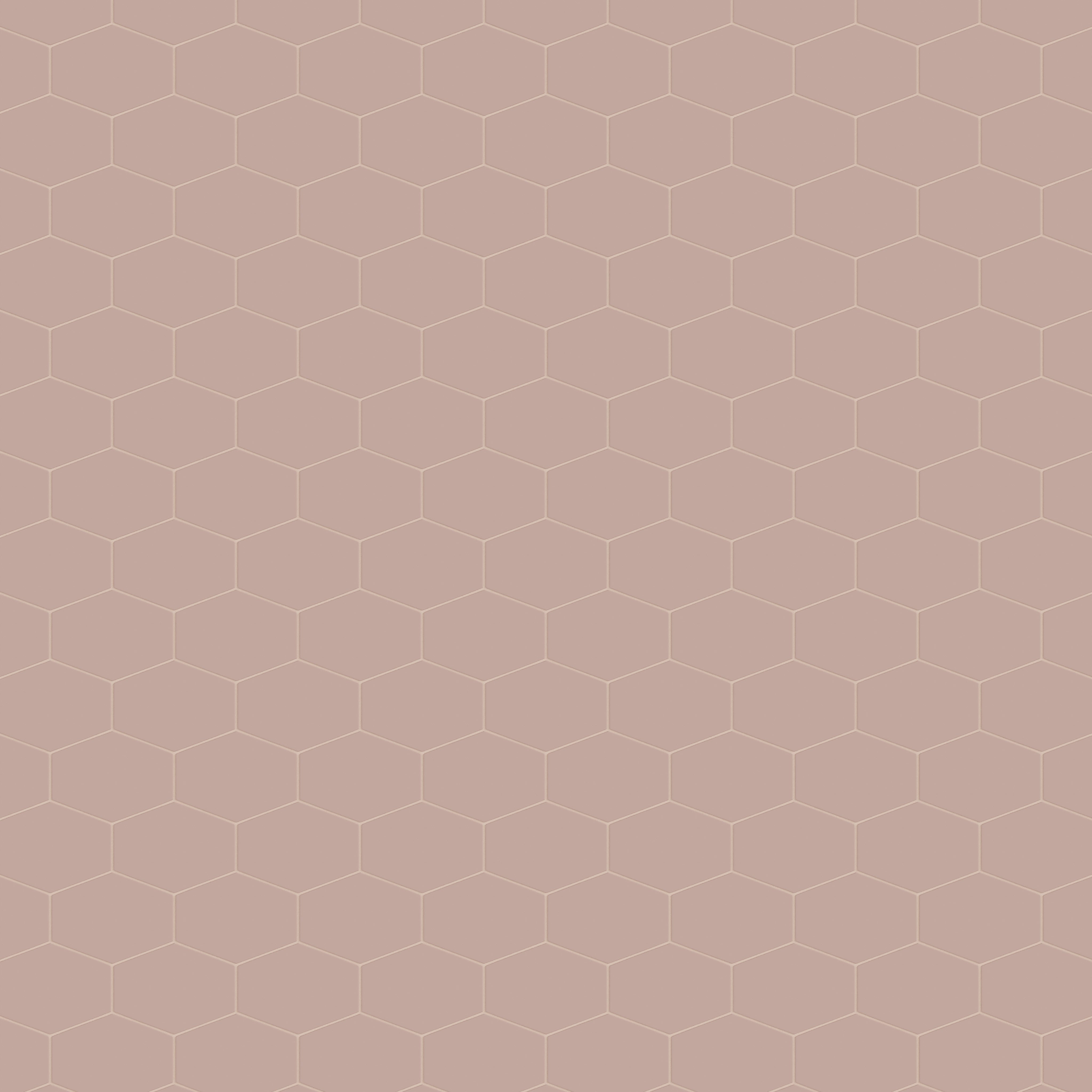 Elongated Hexagon Natural Press Ceramic Tile in Red Jasper Matte
