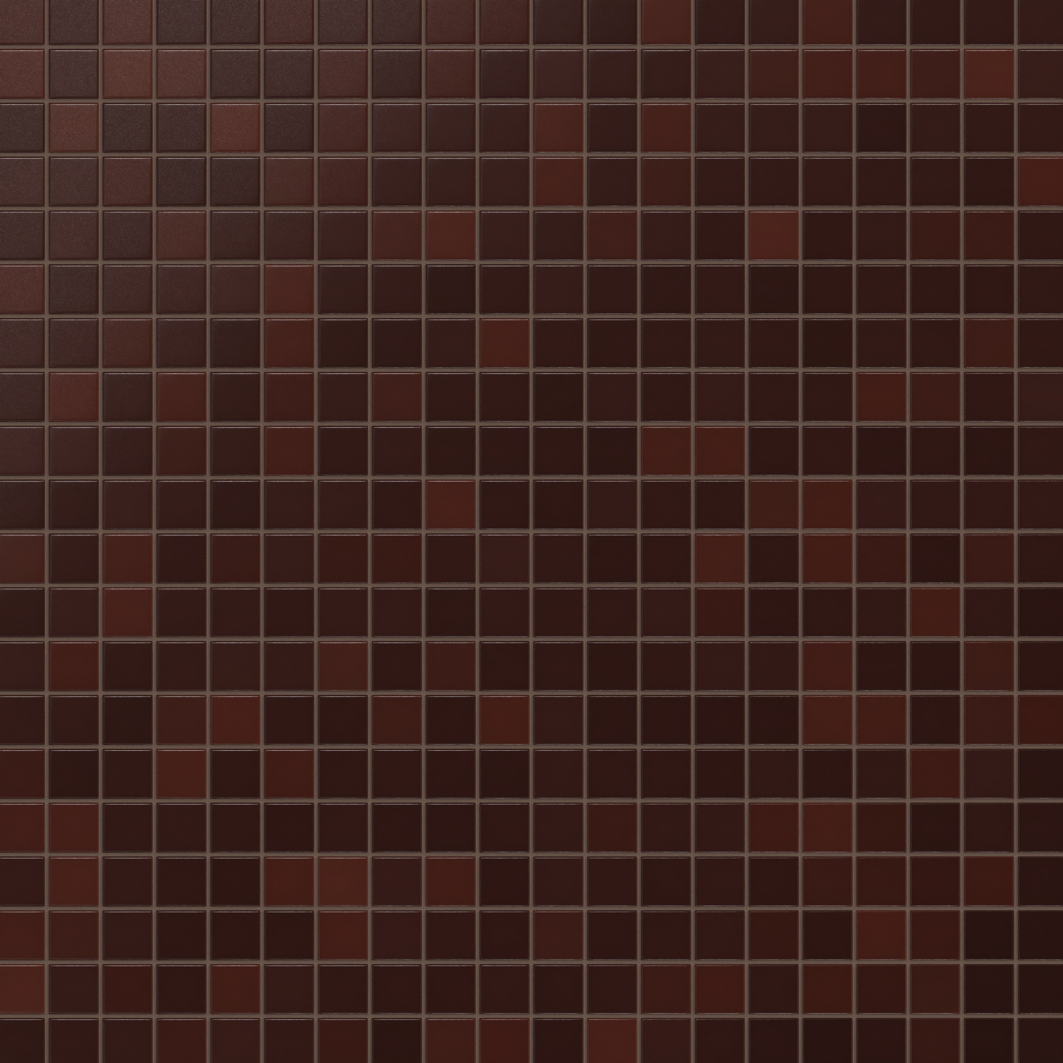 2x2 Straight Set Sheeted Original Ceramic Mosaic Tile in Redwood
