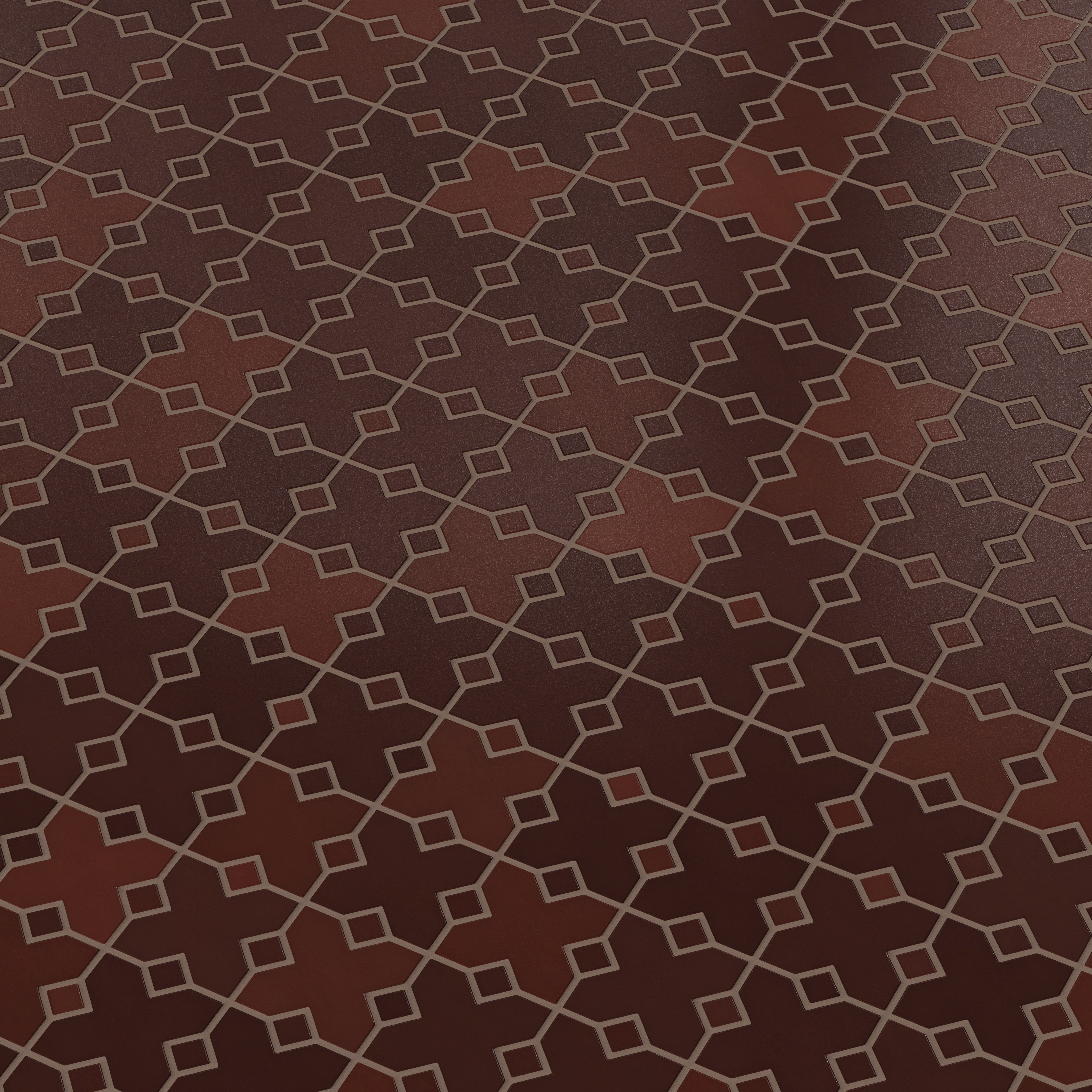 Hacienda Sheeted Original Ceramic Tile in Redwood