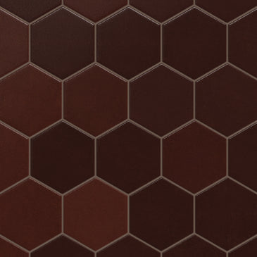6" Hexagon Original Ceramic Tile in Redwood