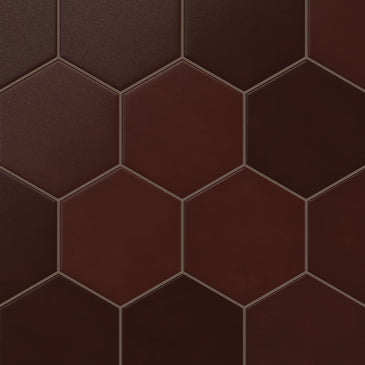 8" Hexagon Original Ceramic Tile in Redwood