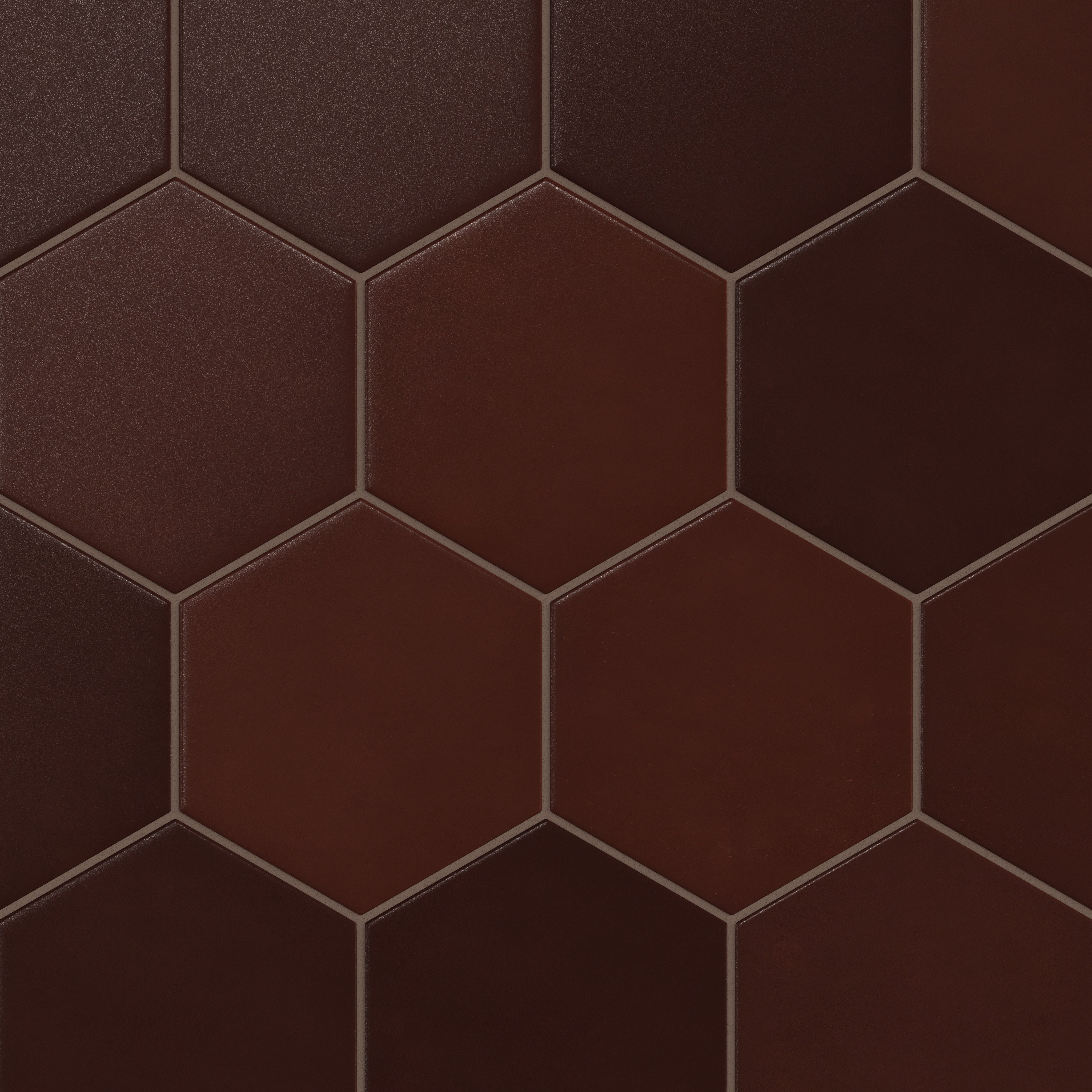 8" Hexagon Original Ceramic Tile in Redwood