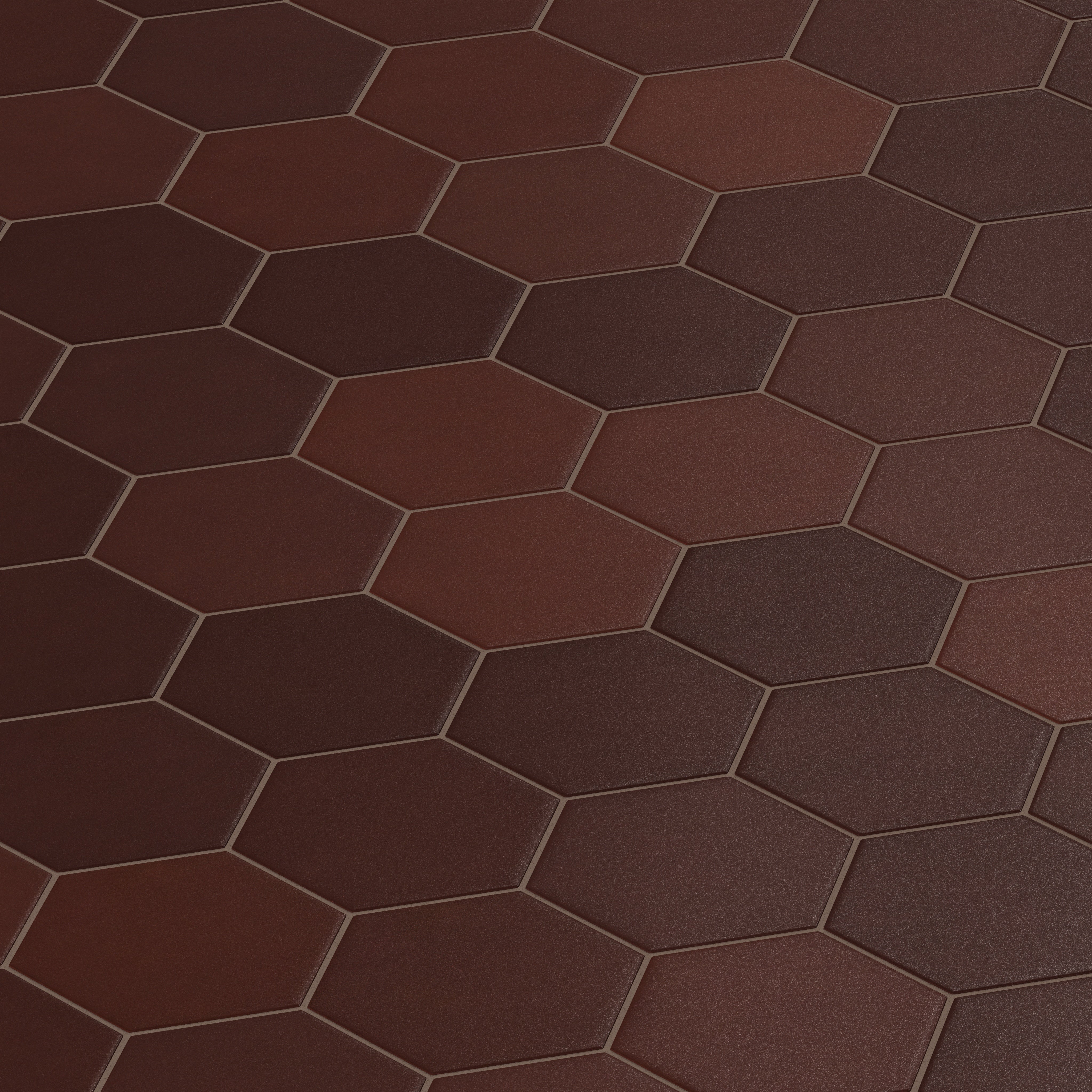8" Hexagon Original Ceramic Tile in Redwood