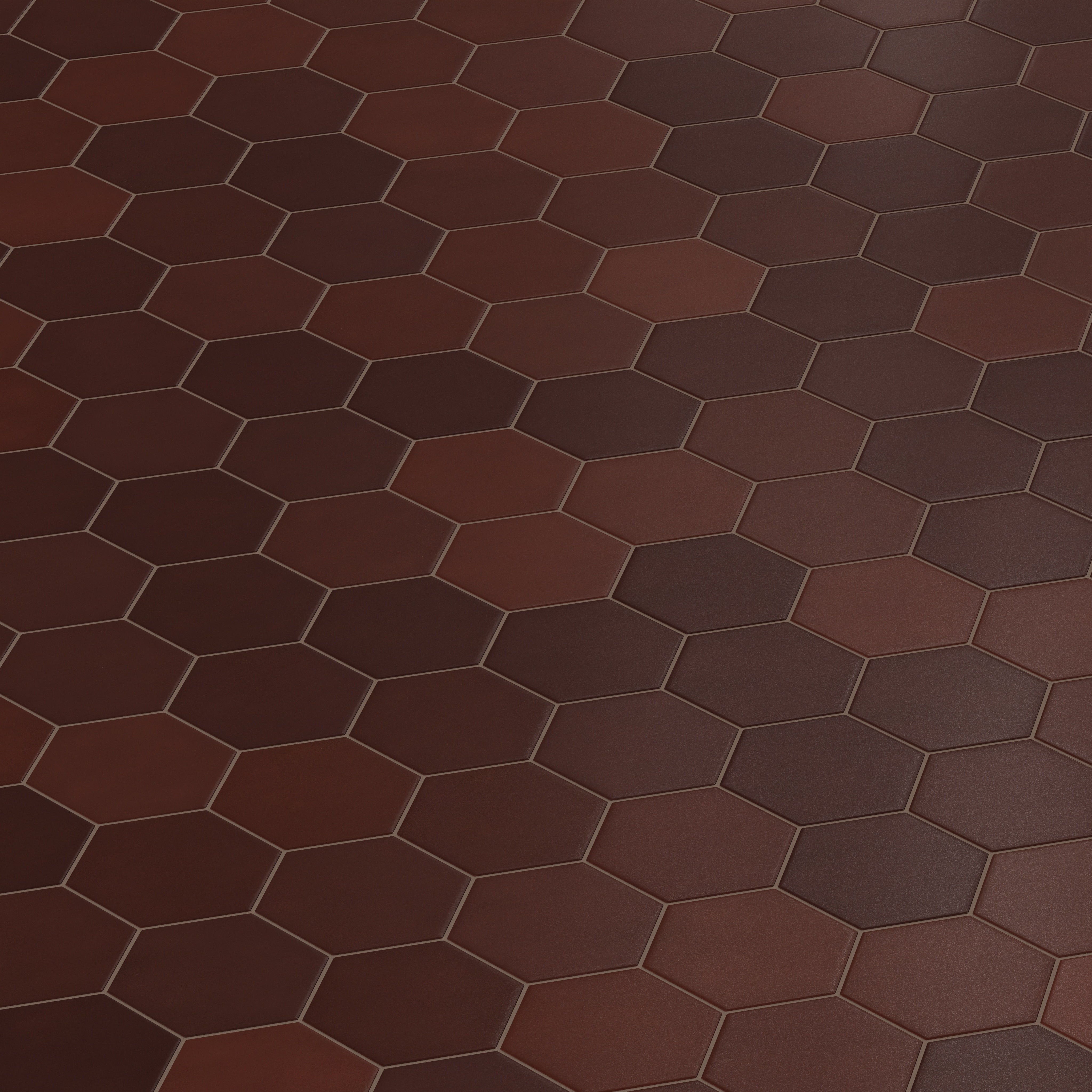 8" Hexagon Original Ceramic Tile in Redwood