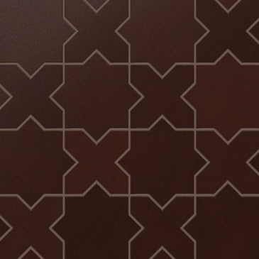 Star & Cross Original Ceramic Tile in Redwood