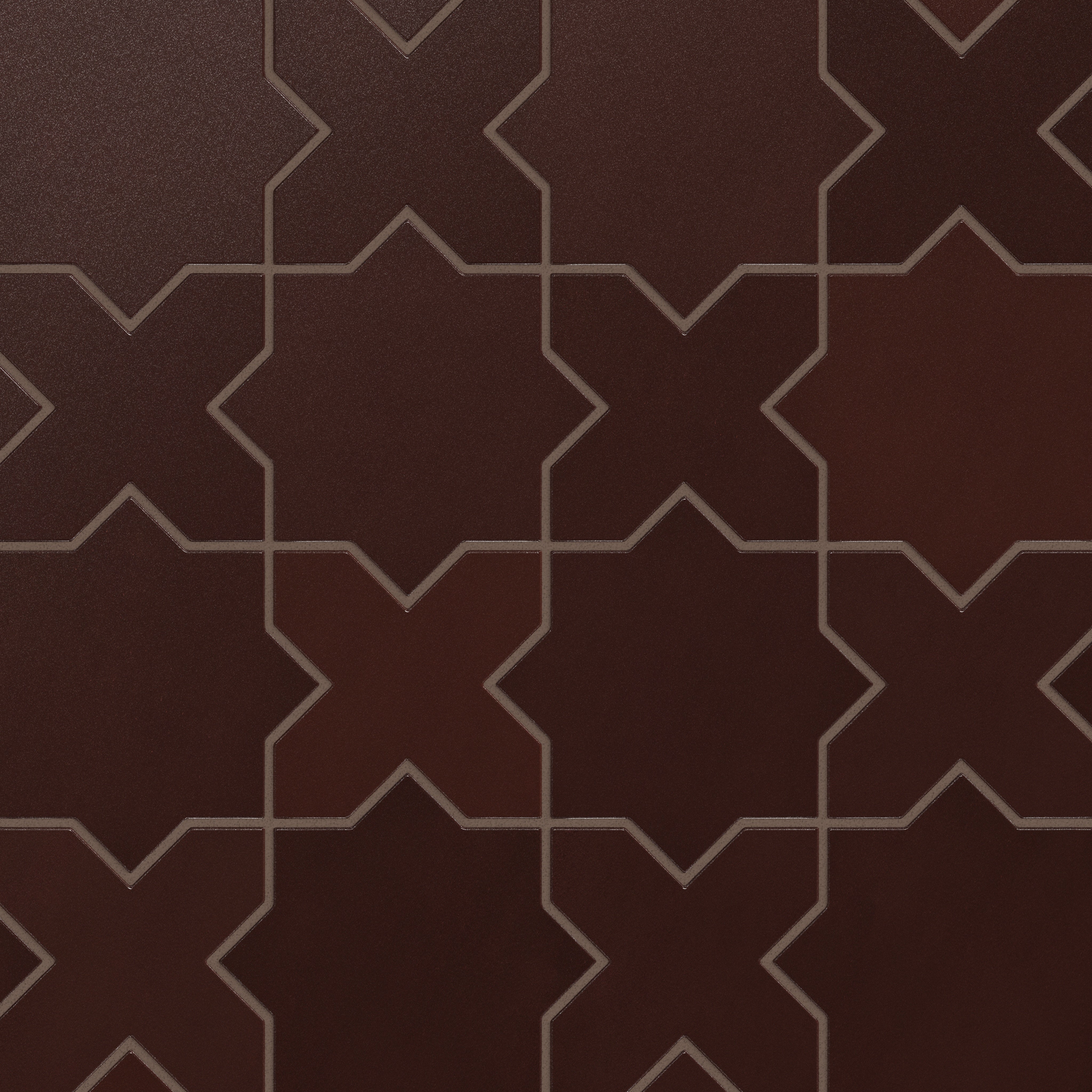 Star & Cross Original Ceramic Tile in Redwood