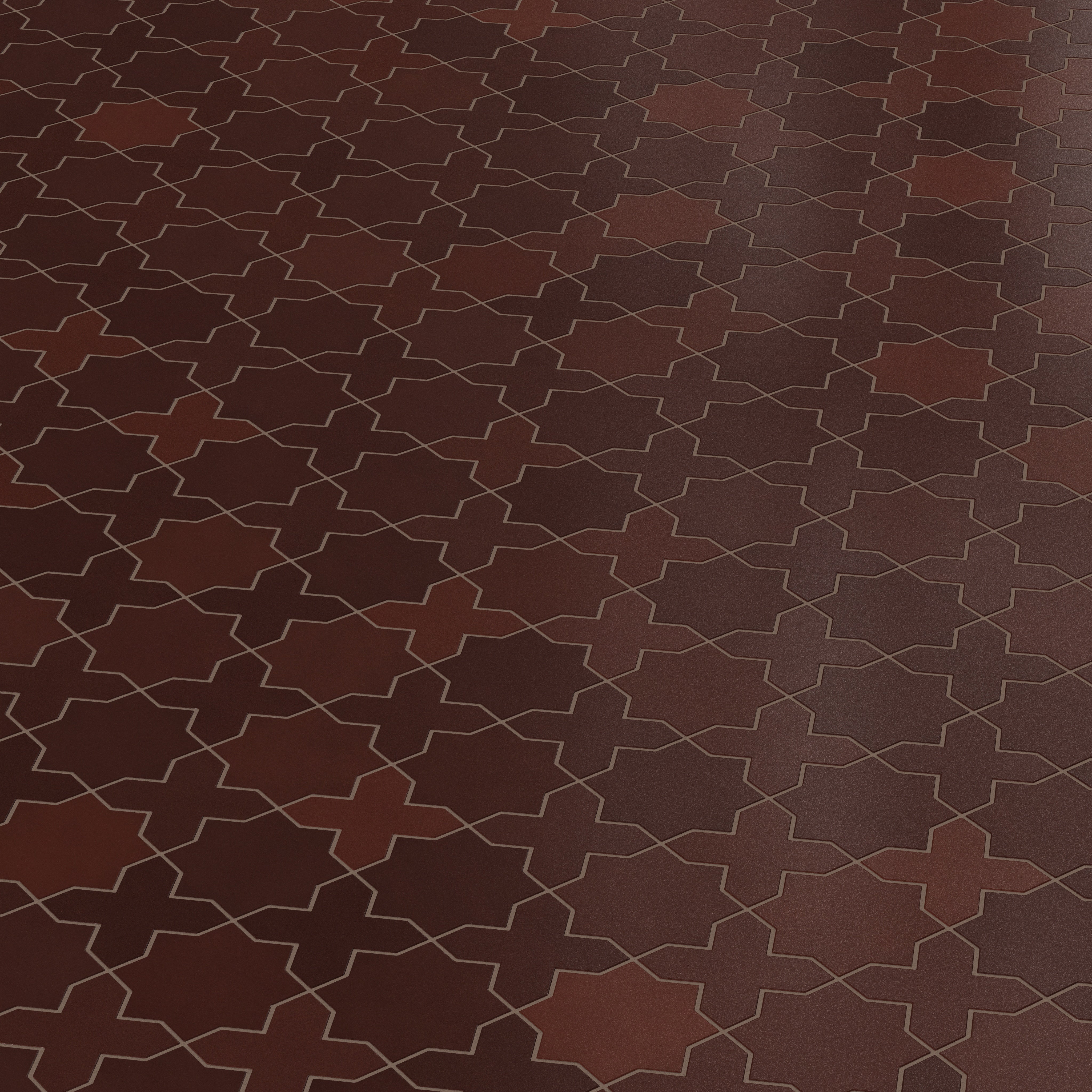 Star & Cross Original Ceramic Tile in Redwood