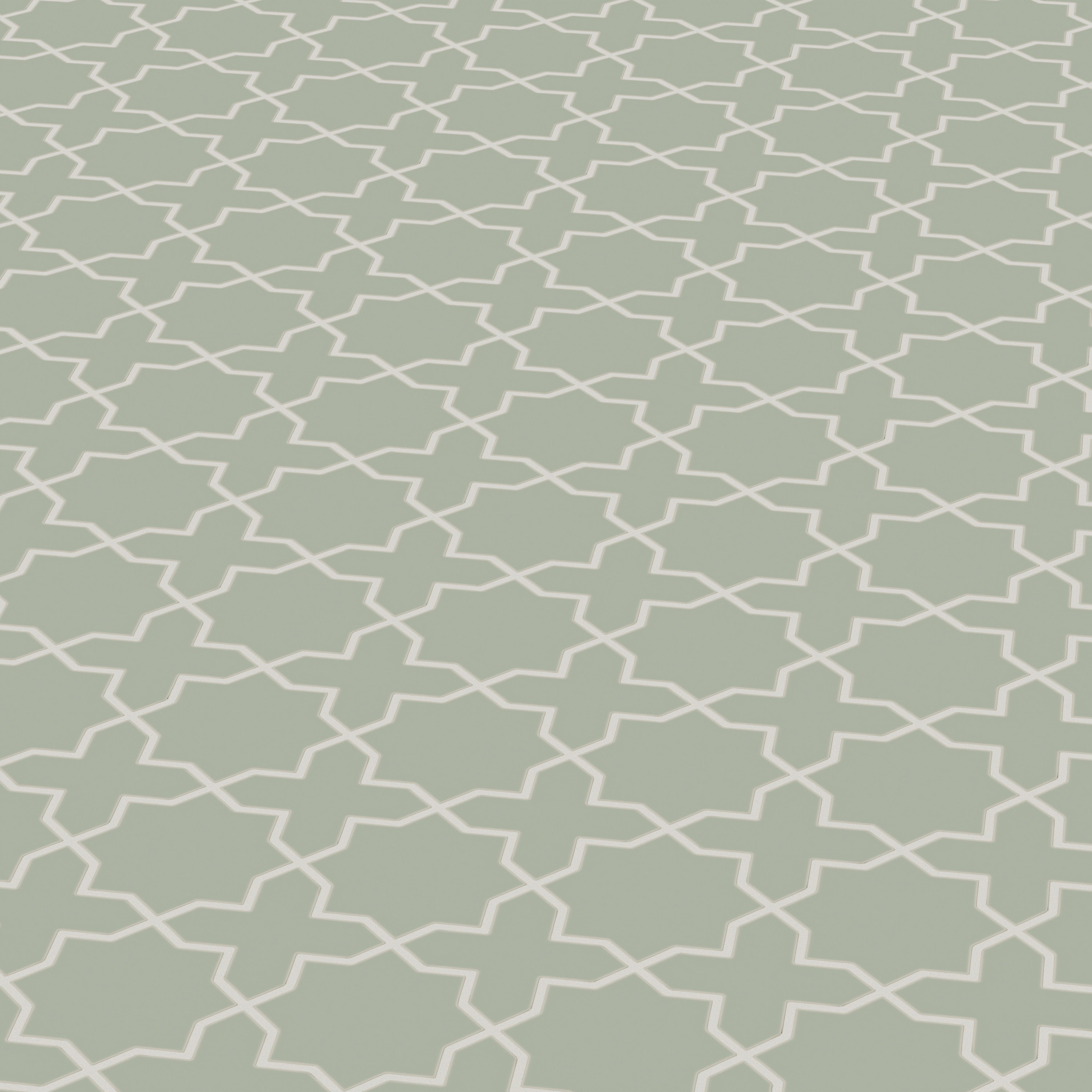 Mini Star & Cross Original Ceramic Tile in Rosemary Matte