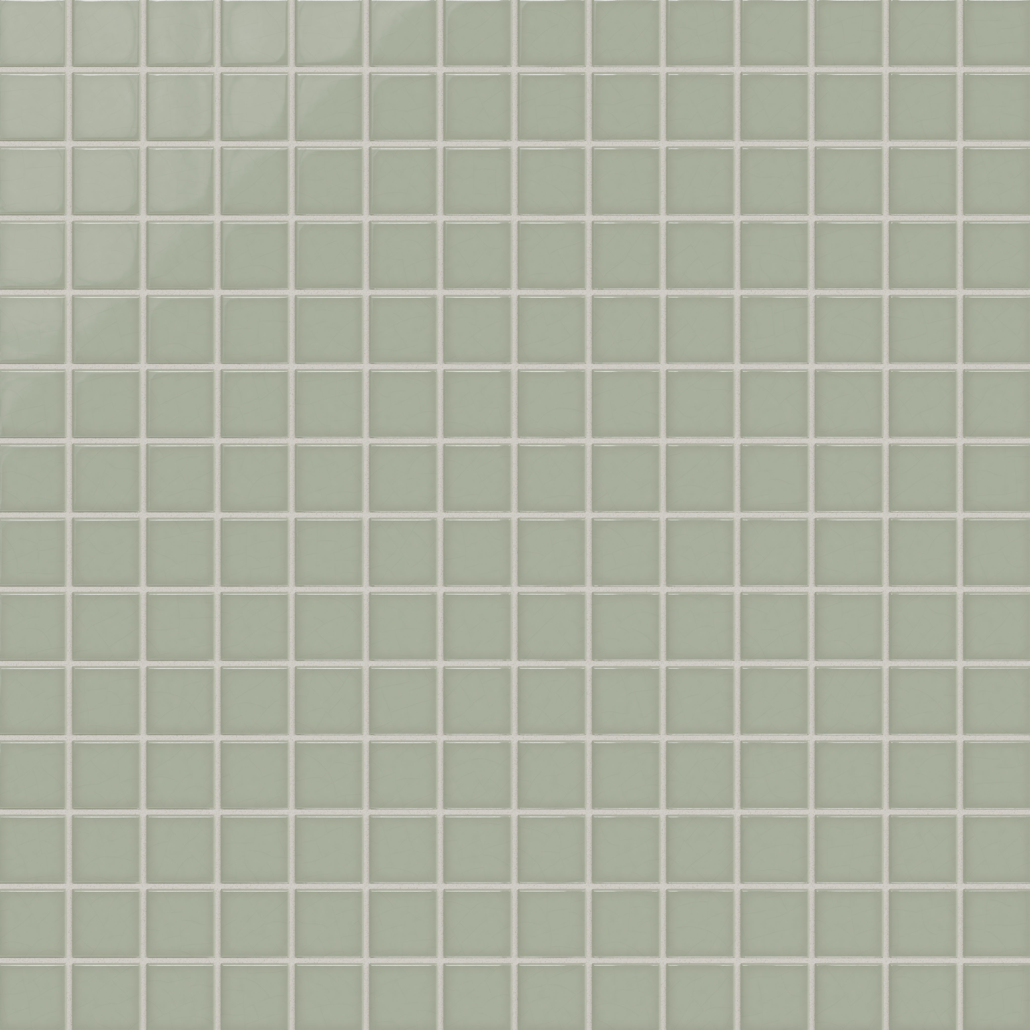 2x2 Straight Set Sheeted Original Ceramic Mosaic Tile in Rosemary Gloss