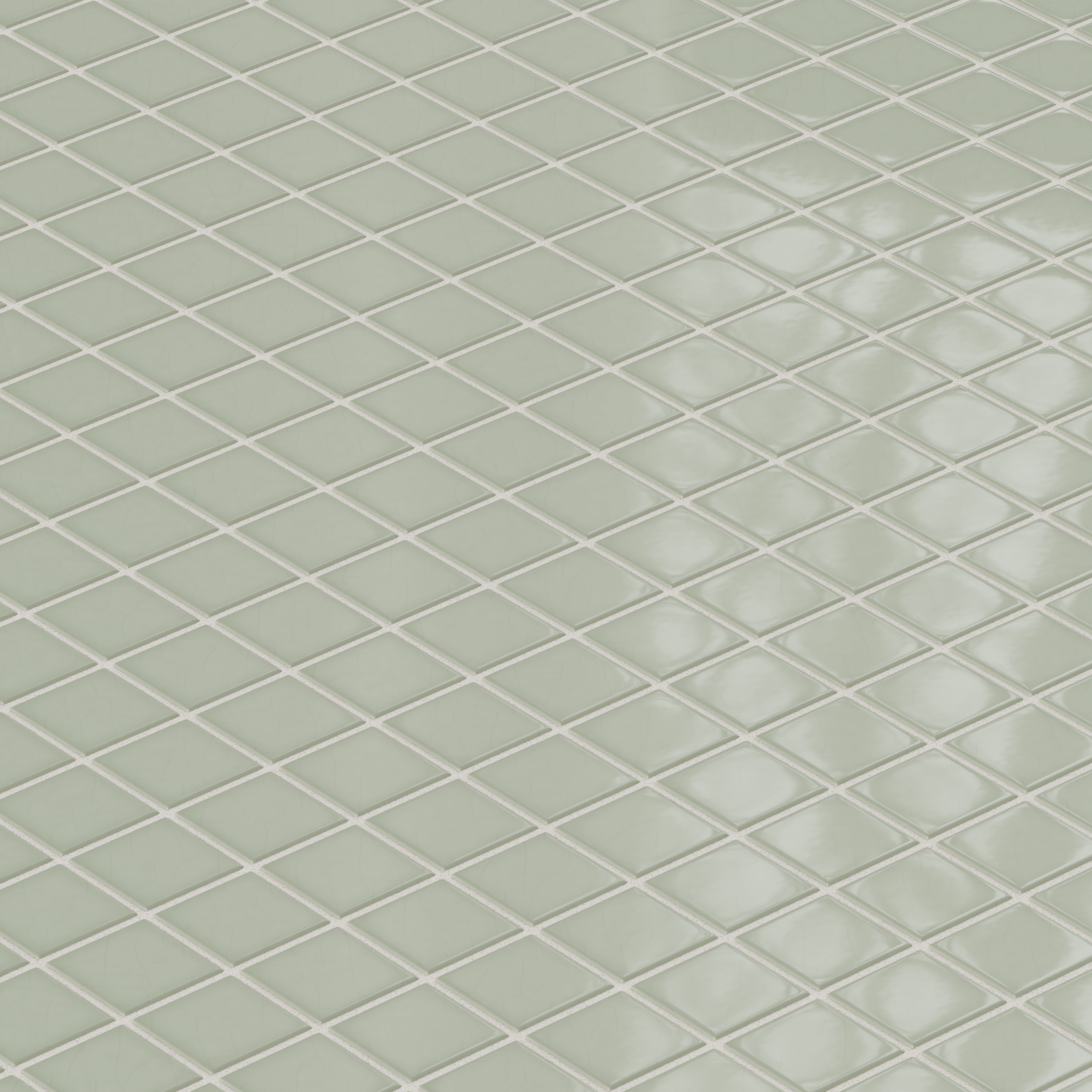 2x2 Straight Set Sheeted Original Ceramic Mosaic Tile in Rosemary Gloss