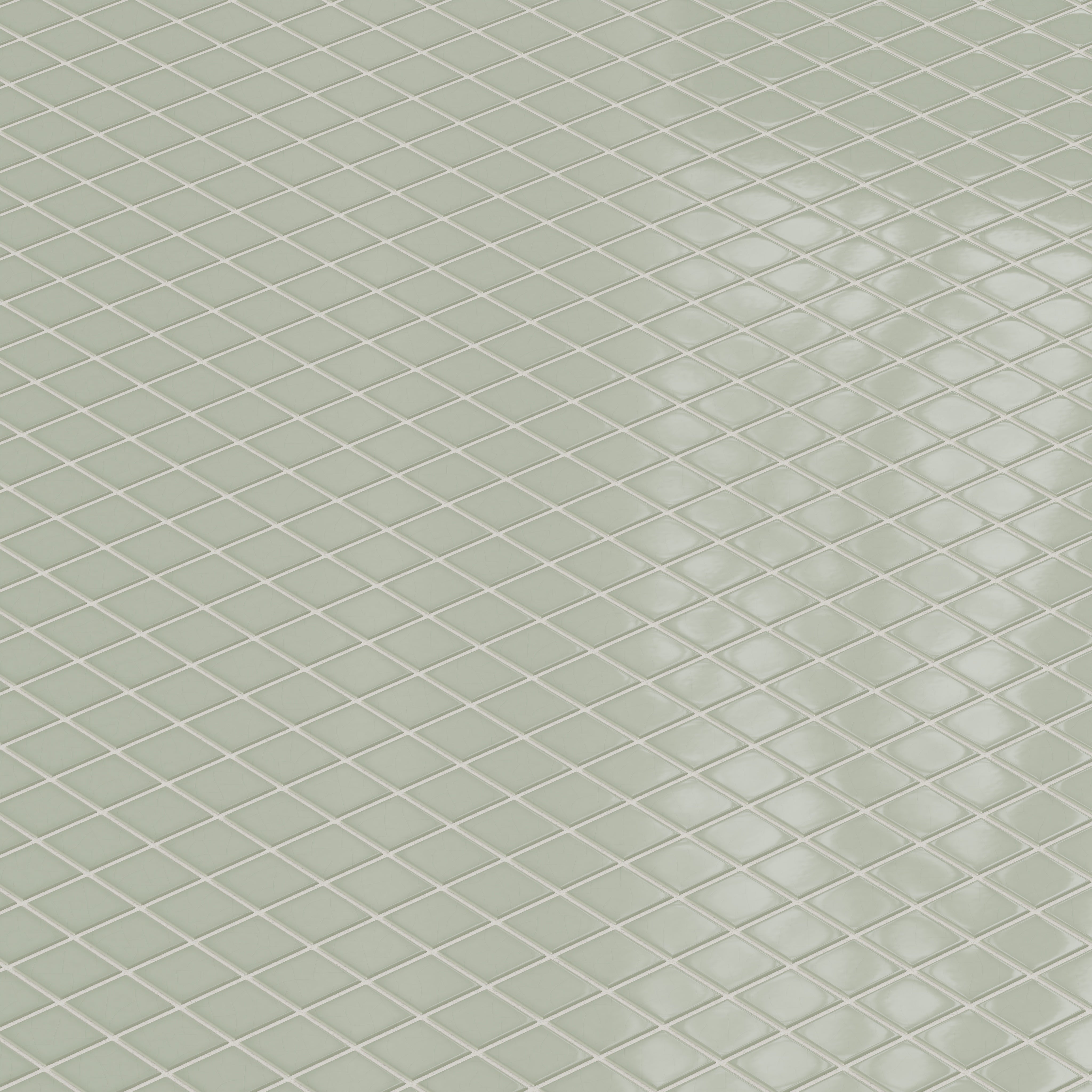 2x2 Straight Set Sheeted Original Ceramic Mosaic Tile in Rosemary Gloss