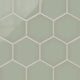 8" Hexagon Original Ceramic Tile in Rosemary Gloss