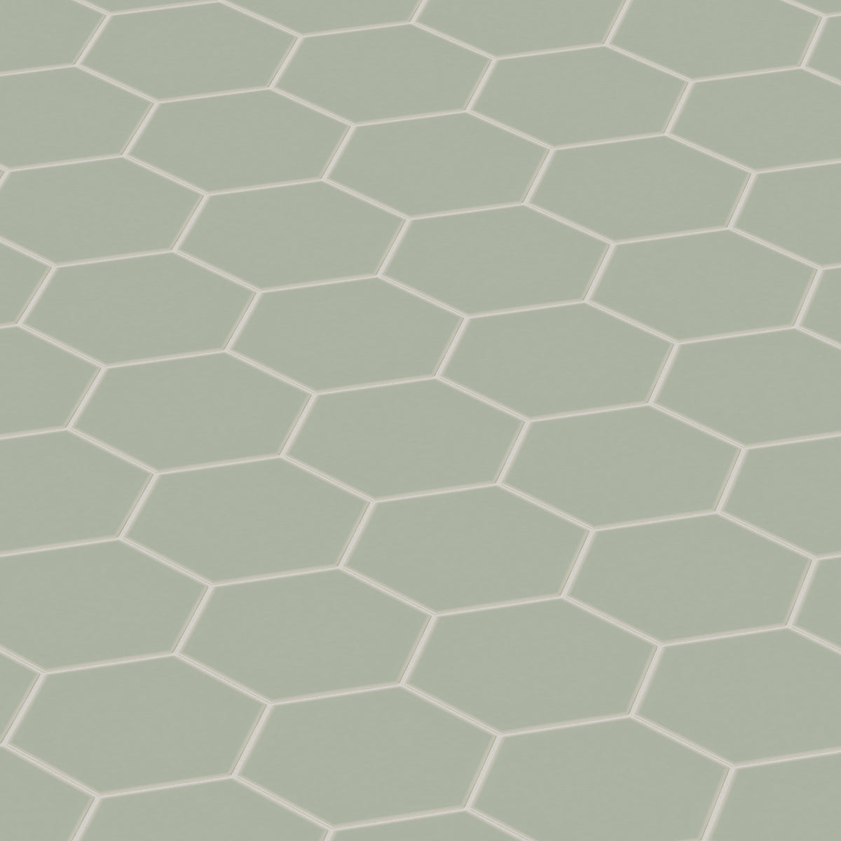 8" Hexagon Original Ceramic Tile in Rosemary Matte