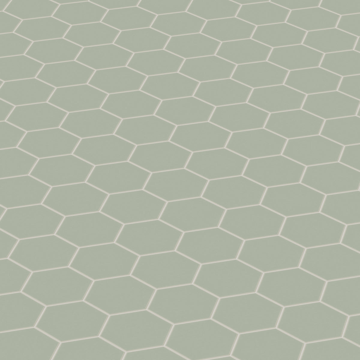 8" Hexagon Original Ceramic Tile in Rosemary Matte