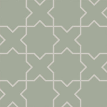Star & Cross Original Ceramic Tile in Rosemary Matte