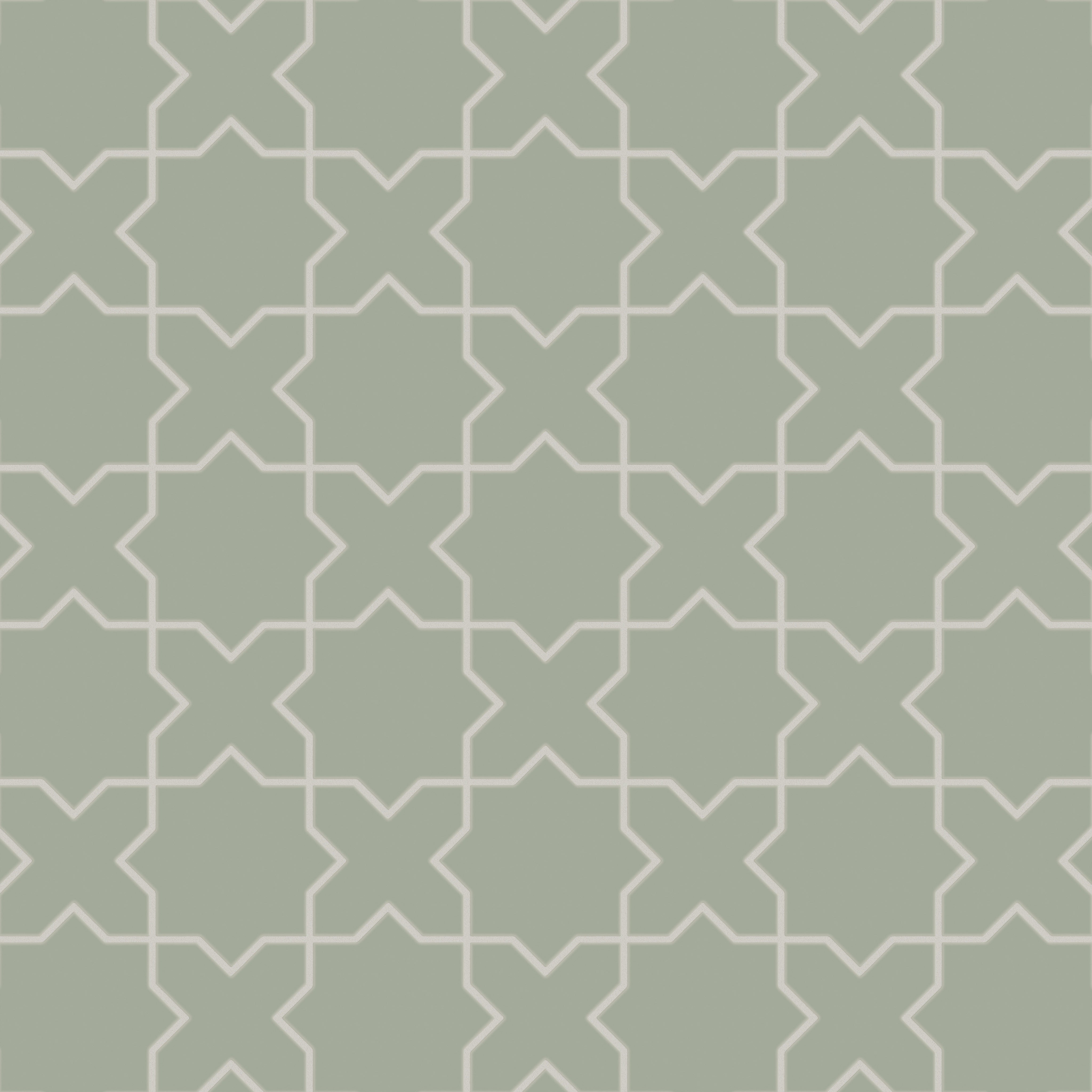 Star & Cross Original Ceramic Tile in Rosemary Matte