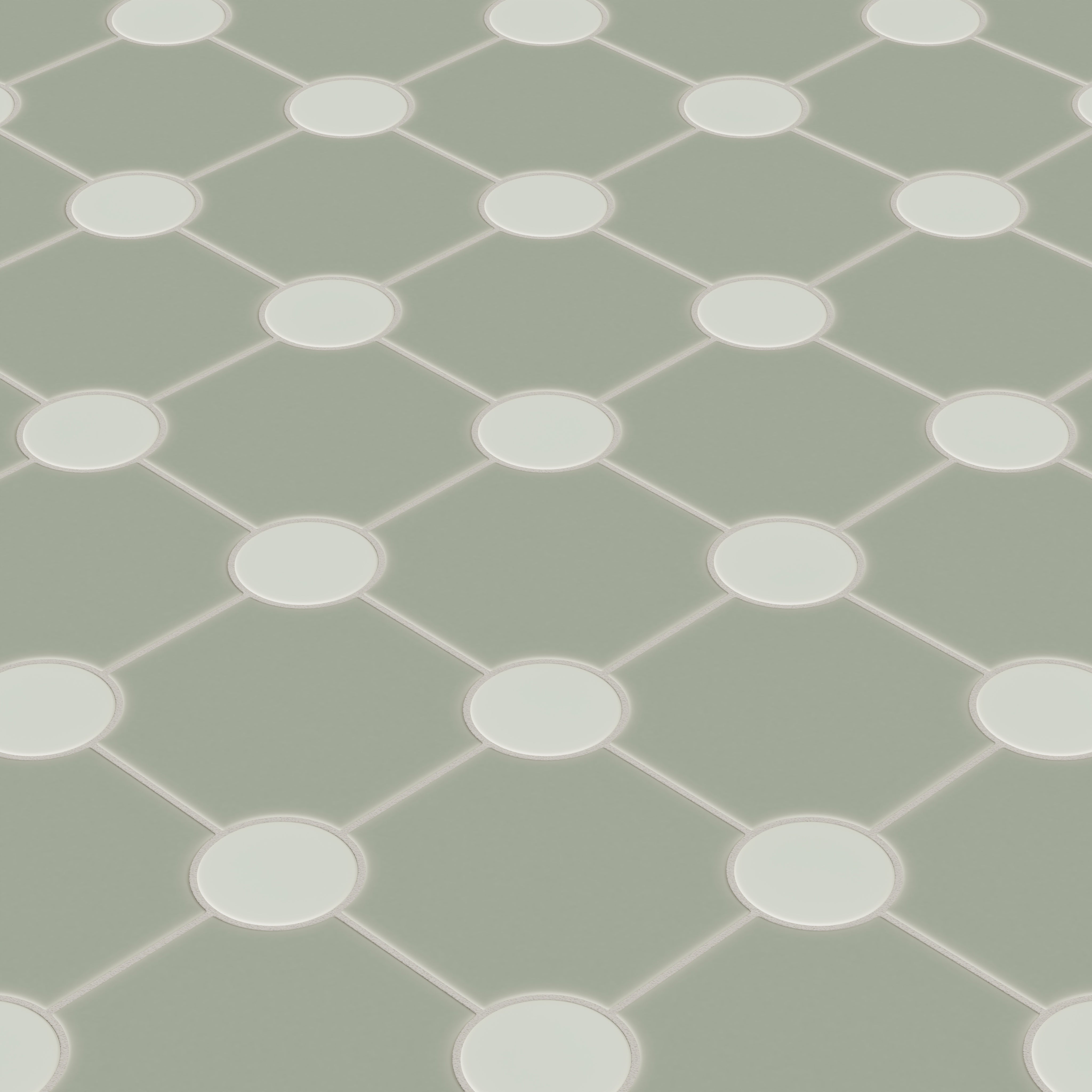 Portico Original Ceramic Tile in Rosemary Matte & Overcast Matte