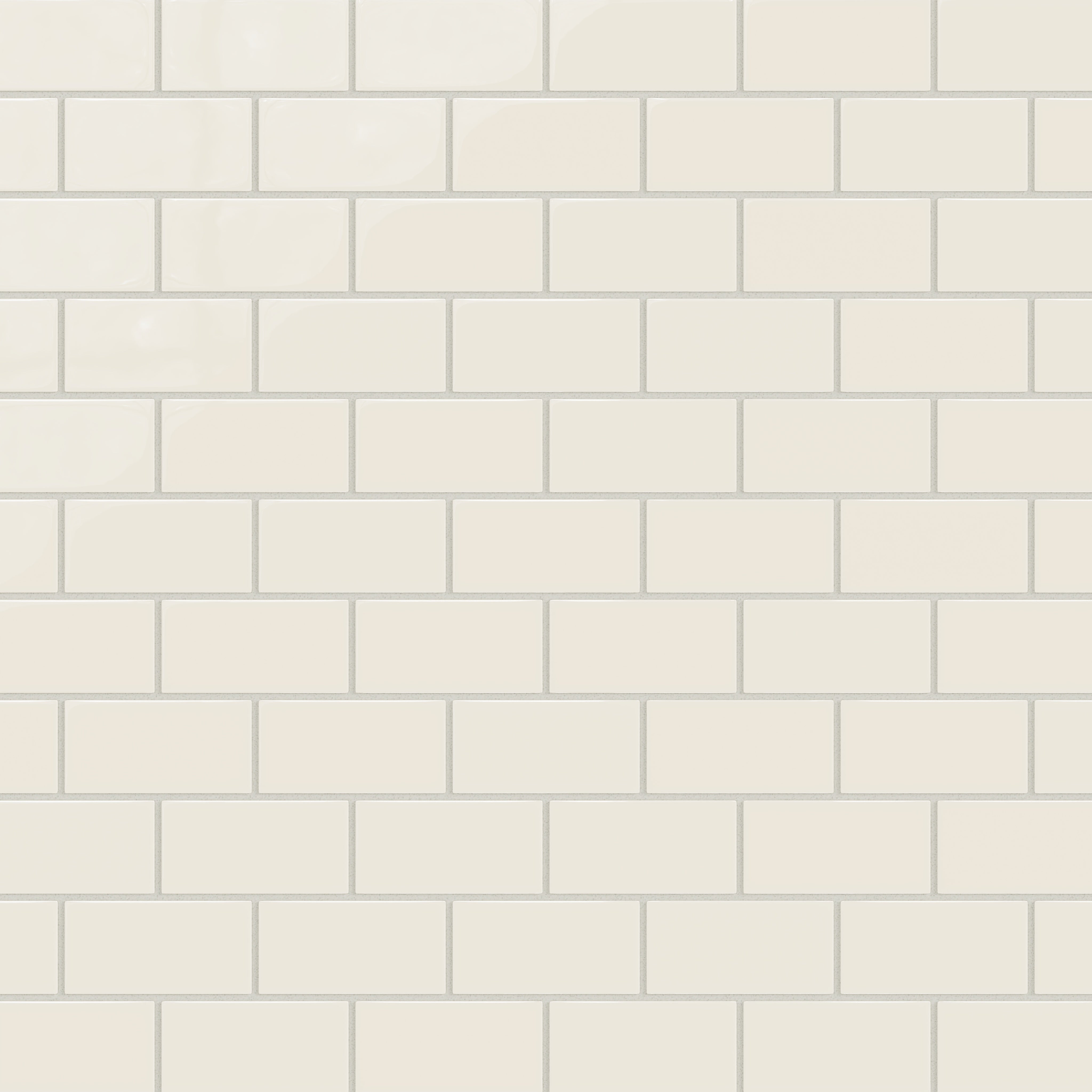 2x4 Half Offset Sheeted Natural Press Ceramic Mosaic Tile in Salt Creek Gloss
